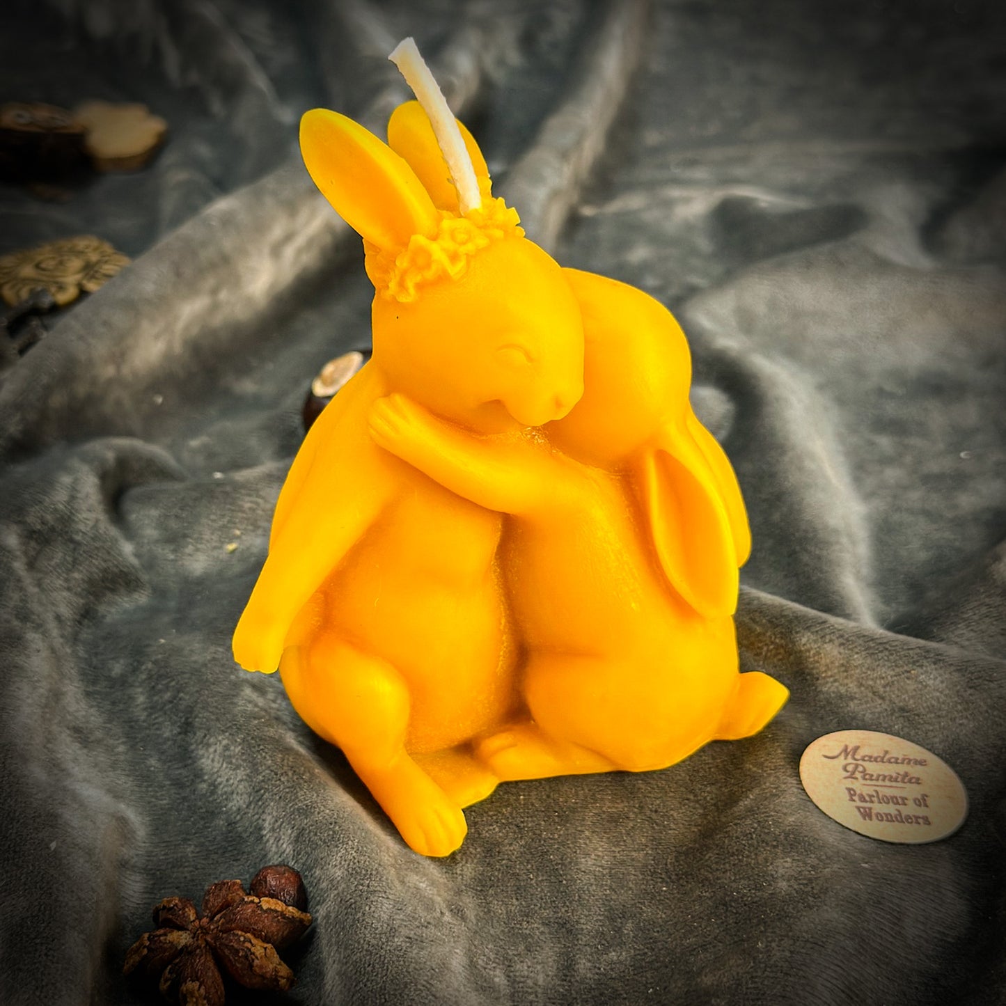 Beeswax Rabbit Rabbit Spell Candle