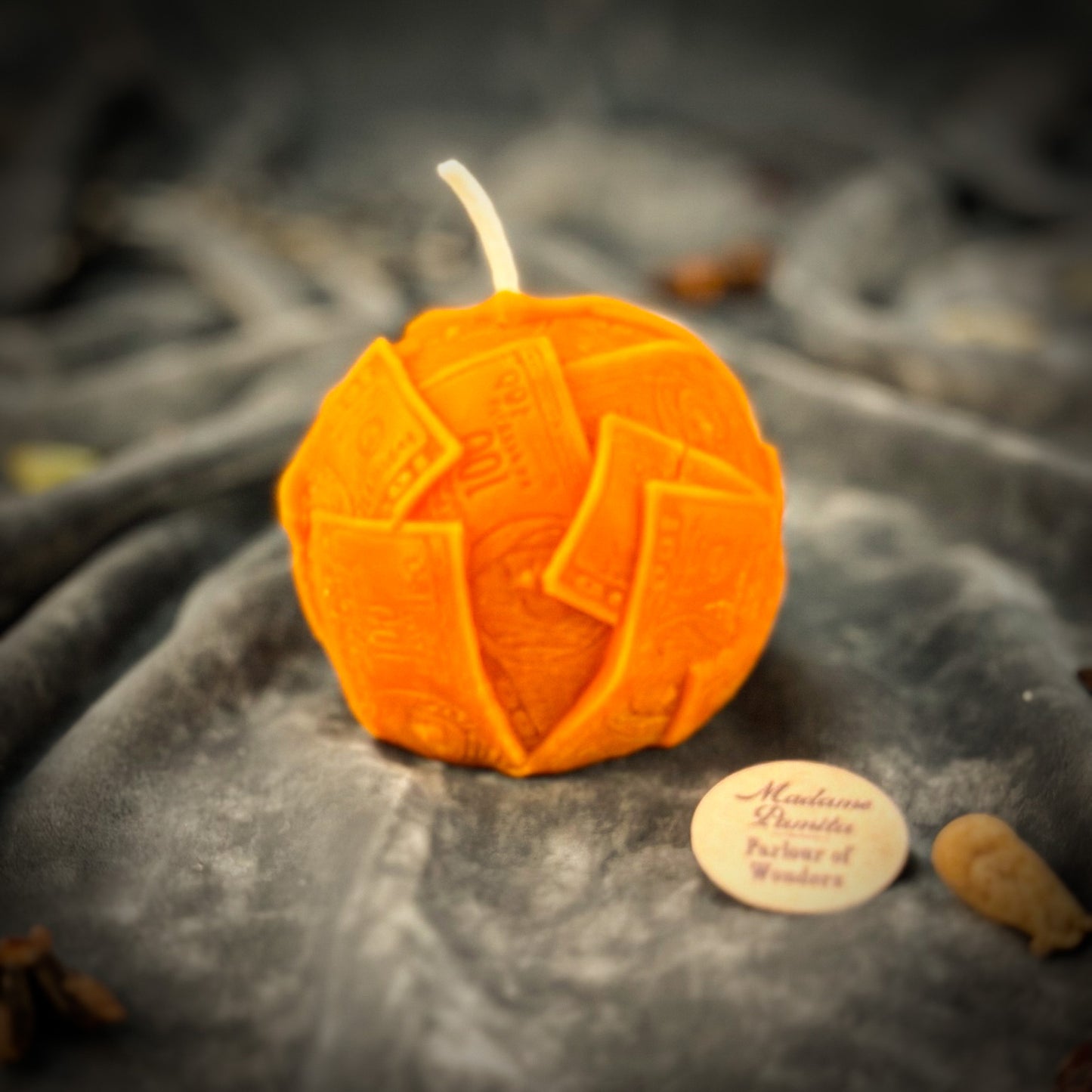 Beeswax Rolling in Dough Money Spell Candle