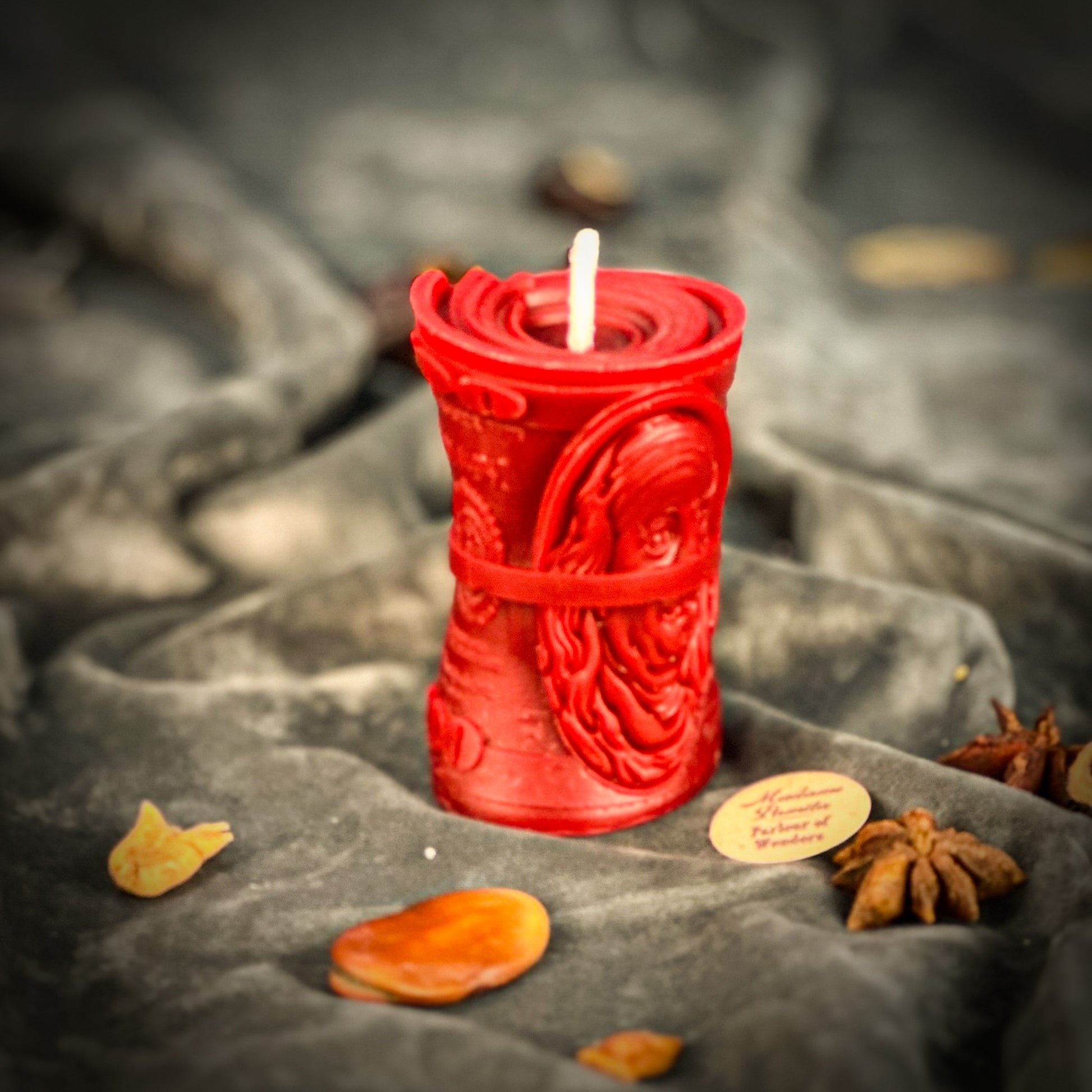 Red Pay Me Candle