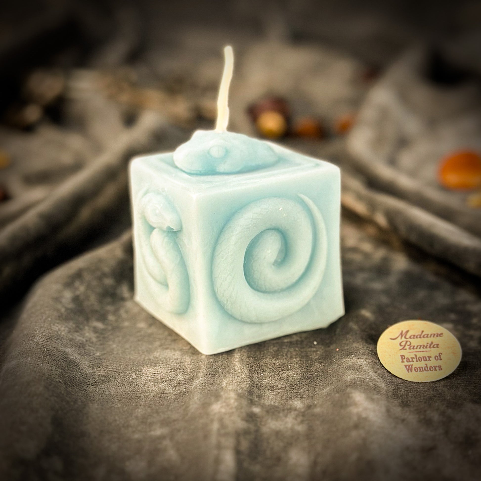Blue Snake Transformation Candle