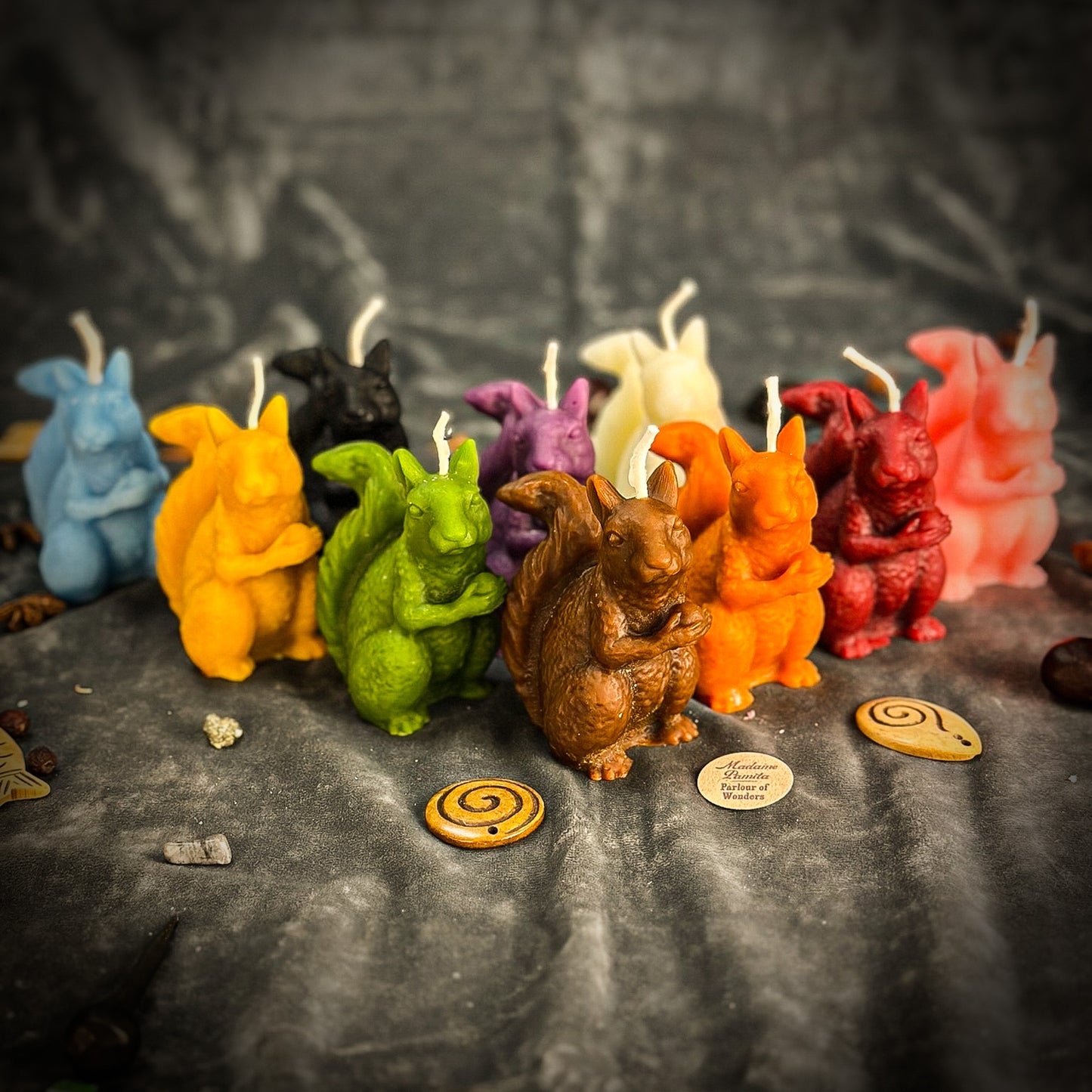 Beeswax Squirrel of Abundance Spell Candle