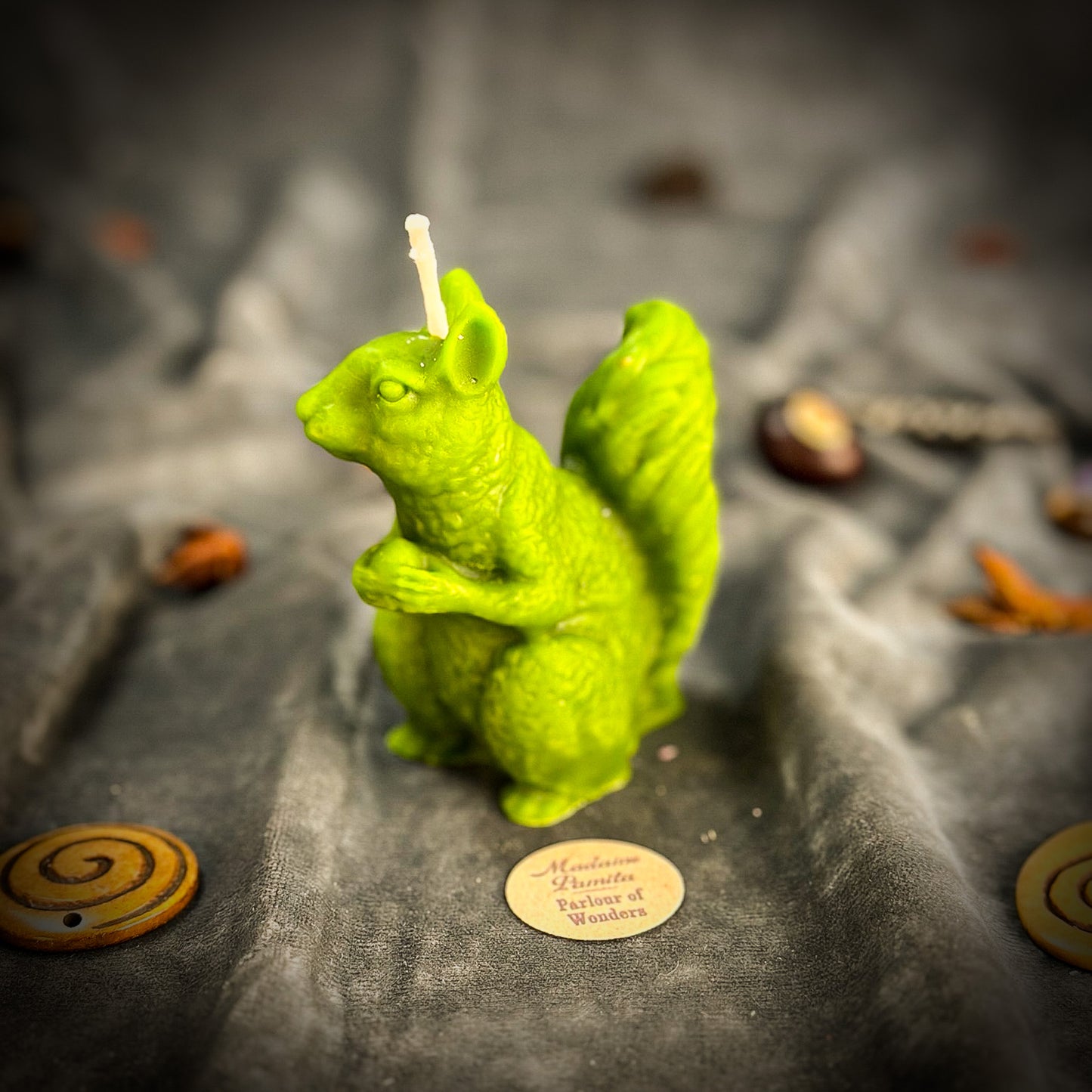 Beeswax Squirrel of Abundance Spell Candle