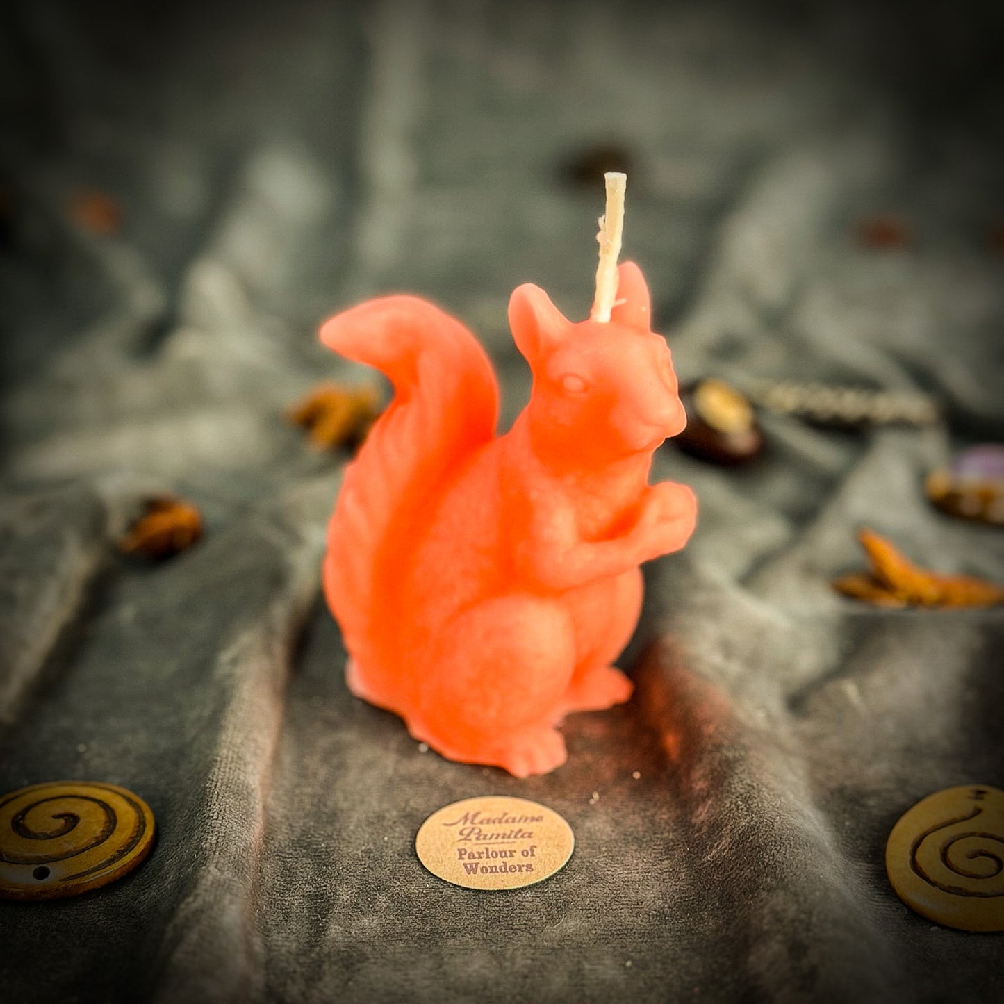 Beeswax Squirrel of Abundance Spell Candle
