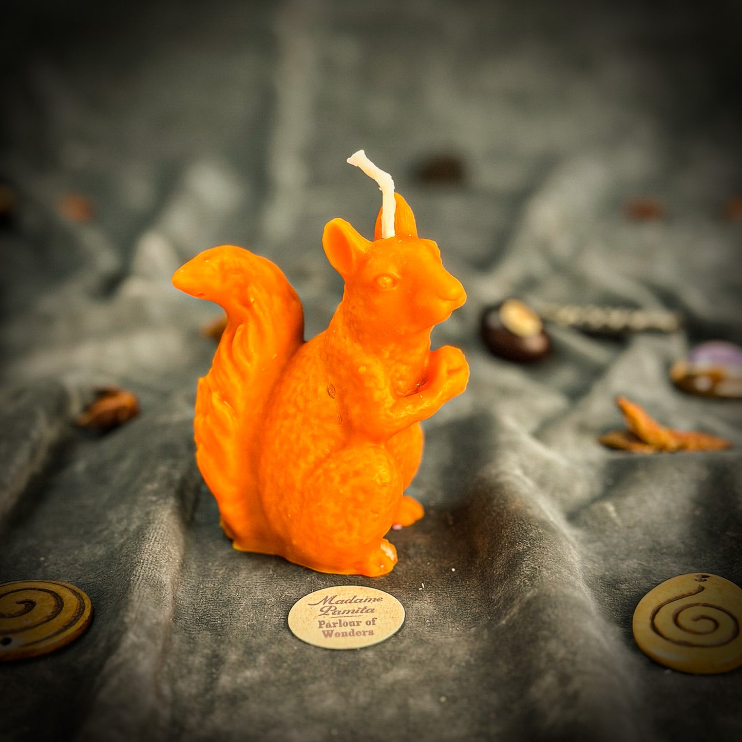 Beeswax Squirrel of Abundance Spell Candle