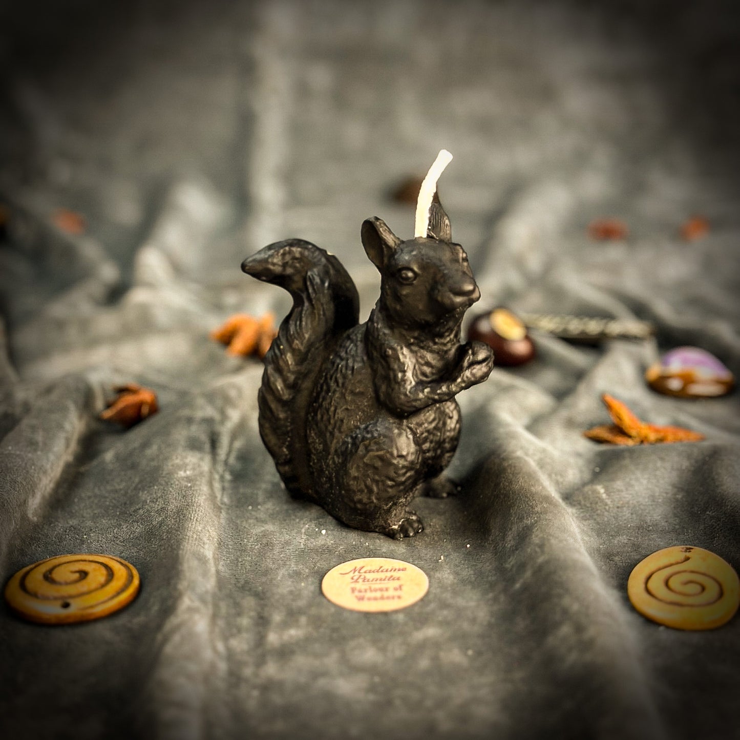 Beeswax Squirrel of Abundance Spell Candle