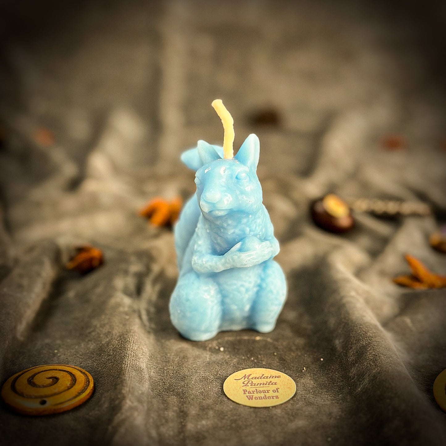 Beeswax Squirrel of Abundance Spell Candle