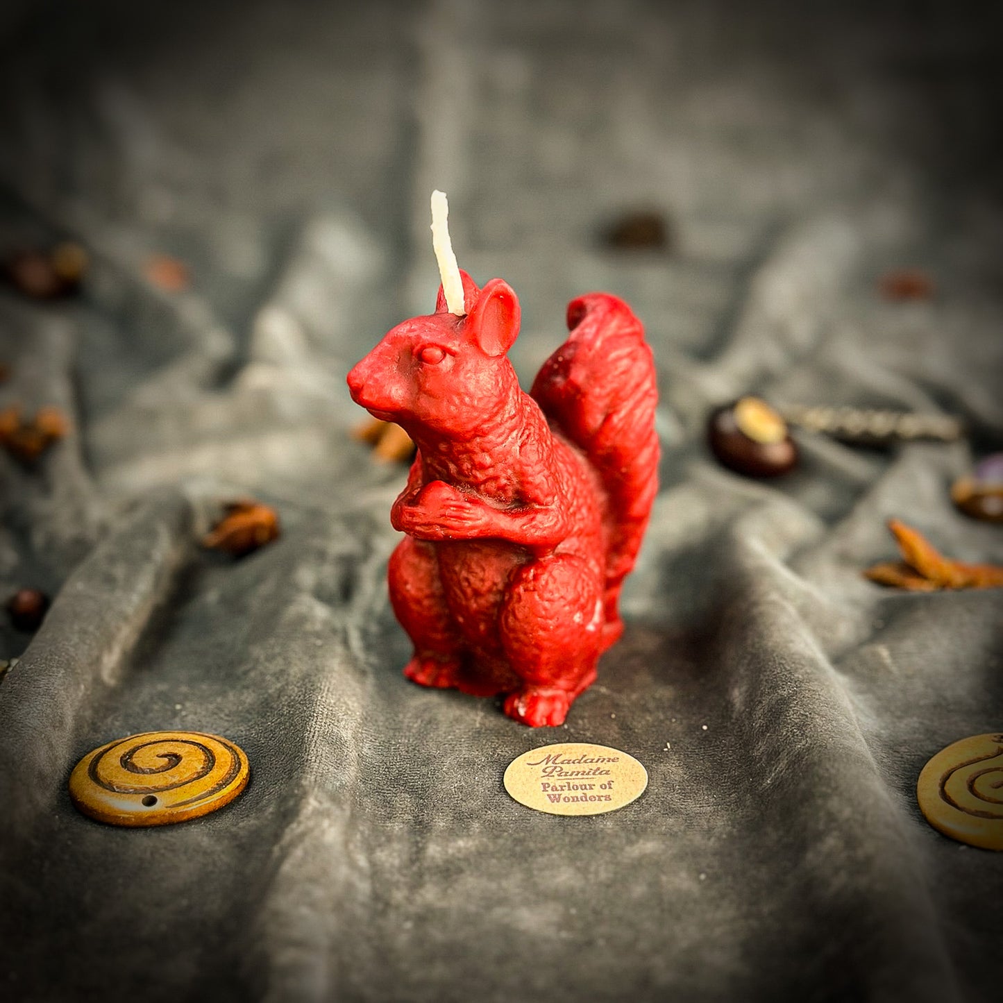 Beeswax Squirrel of Abundance Spell Candle