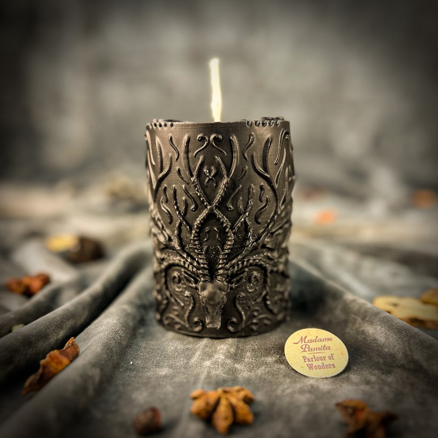 Black Stag of the Quest Pillar Candle