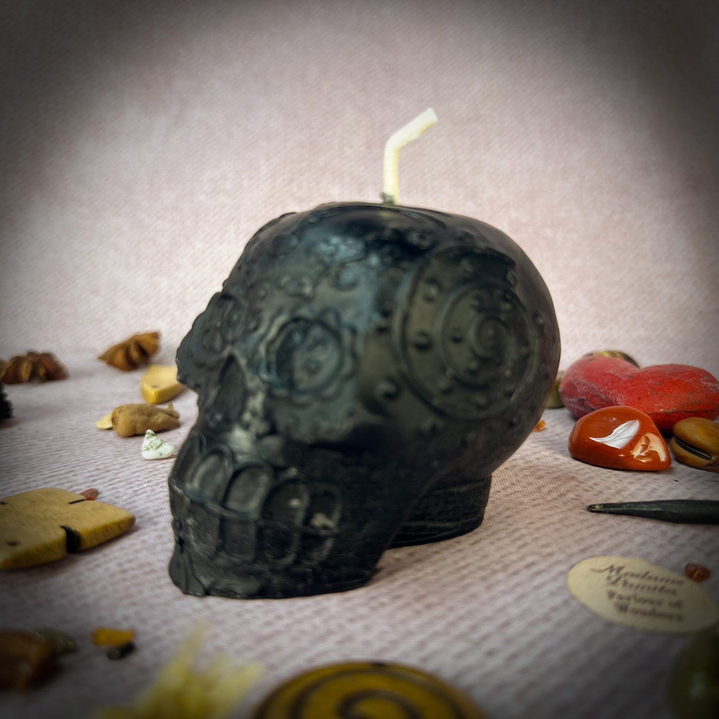 Limited Edition Beeswax Calavera Sugar Skull Candle