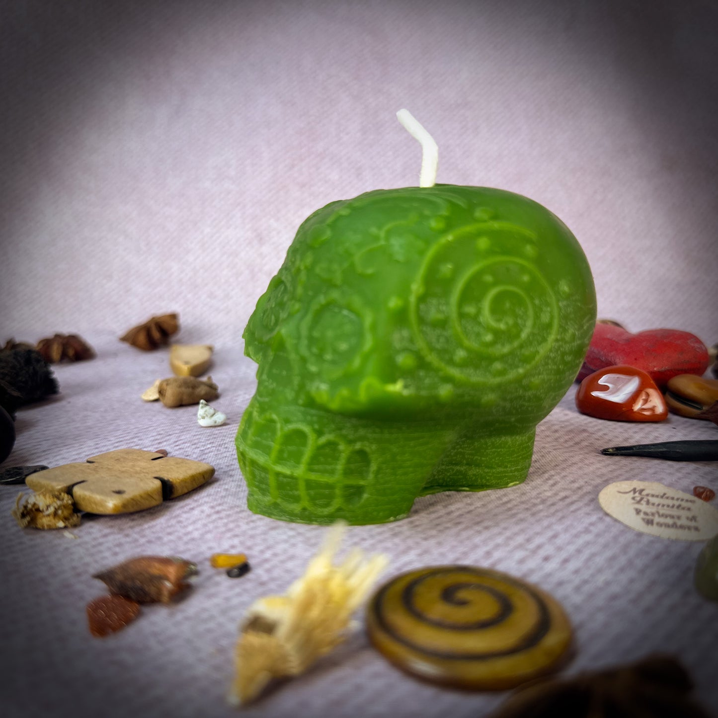 Limited Edition Beeswax Calavera Sugar Skull Candle