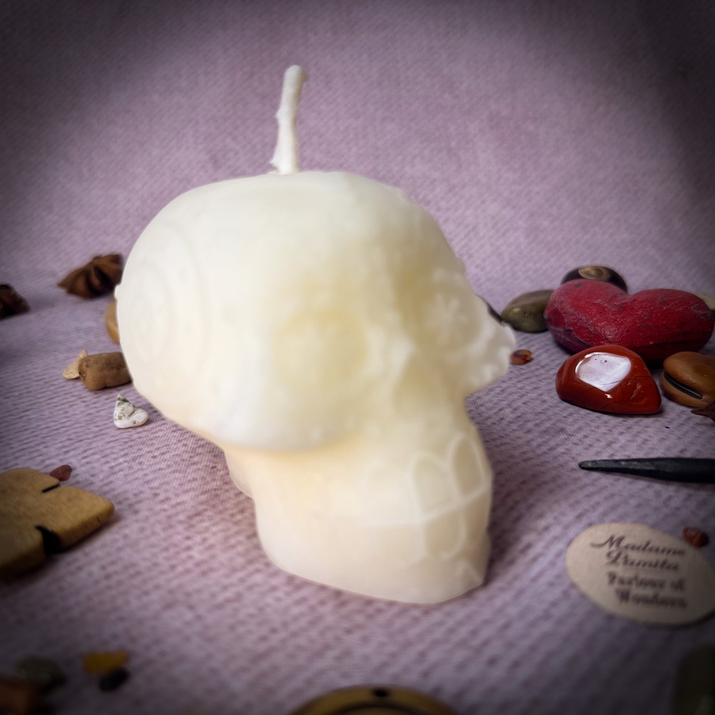 Limited Edition Beeswax Calavera Sugar Skull Candle