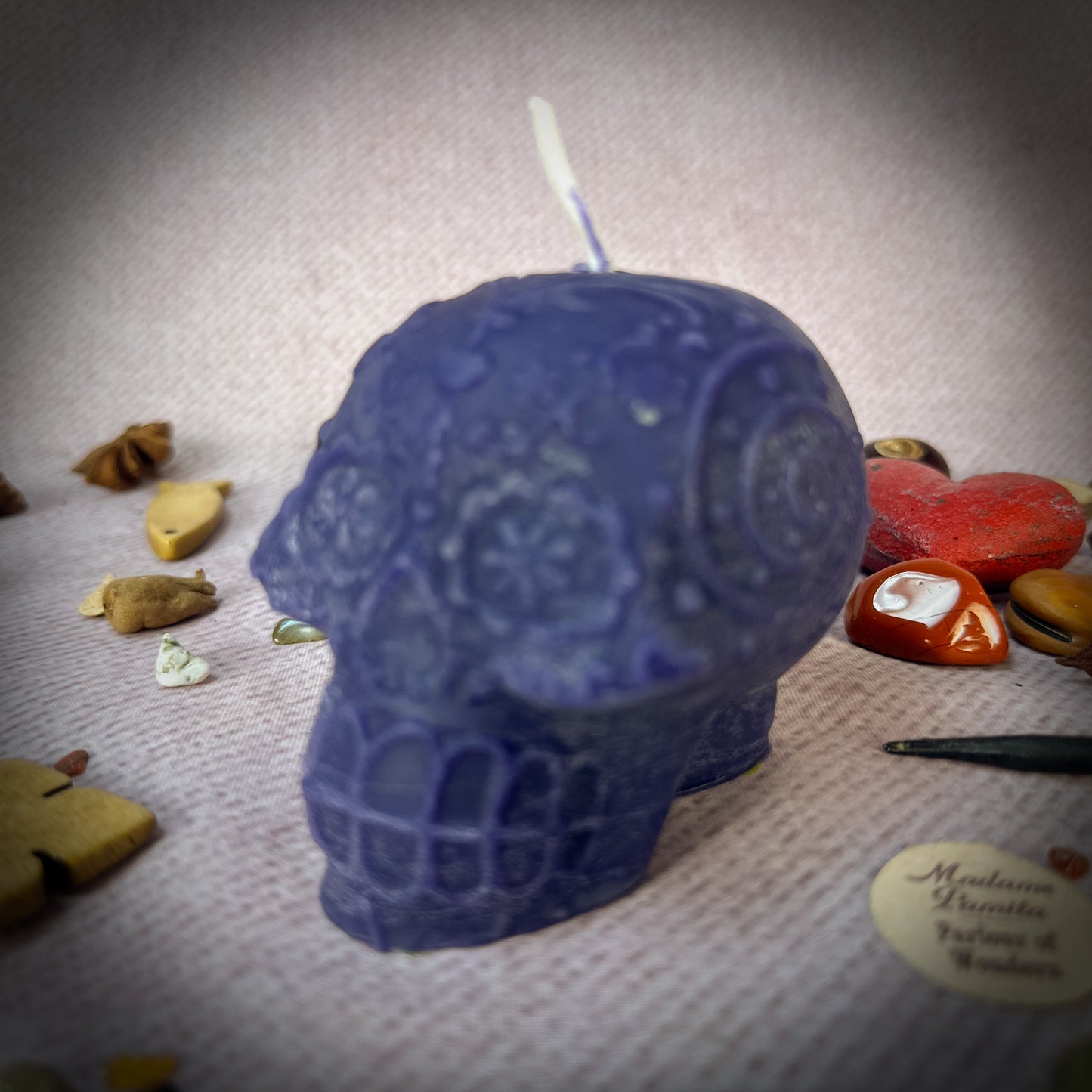 Limited Edition Beeswax Calavera Sugar Skull Candle