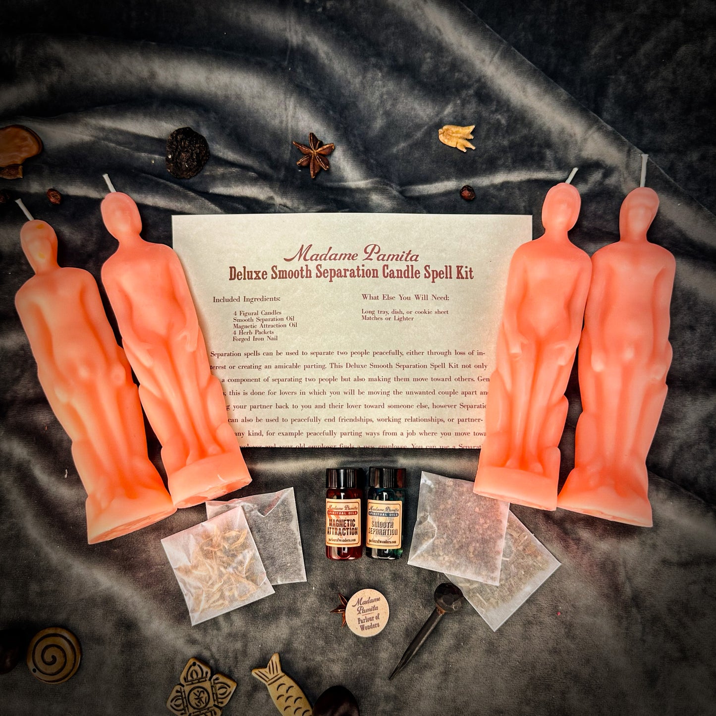 Deluxe Smooth Separation Candle Spell Kit - Human/Male