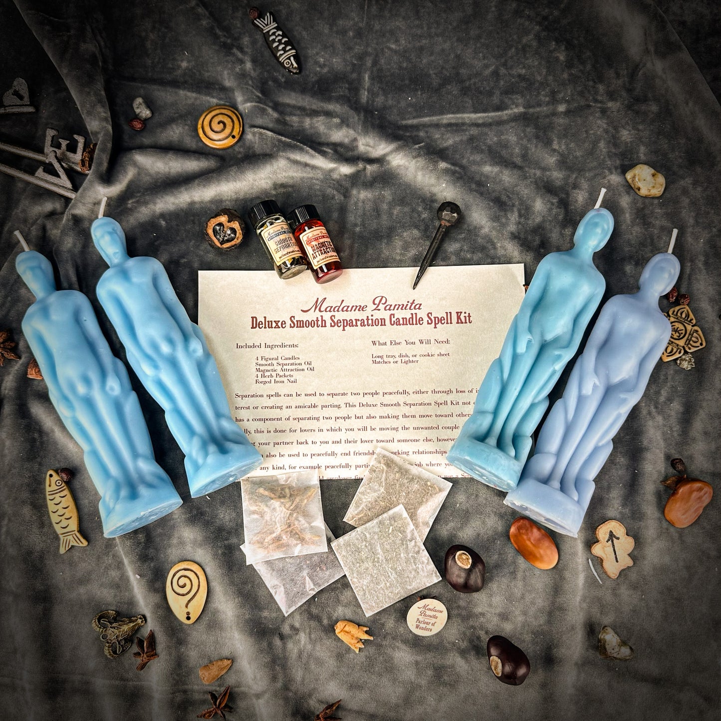 Deluxe Smooth Separation Candle Spell Kit - Human/Male