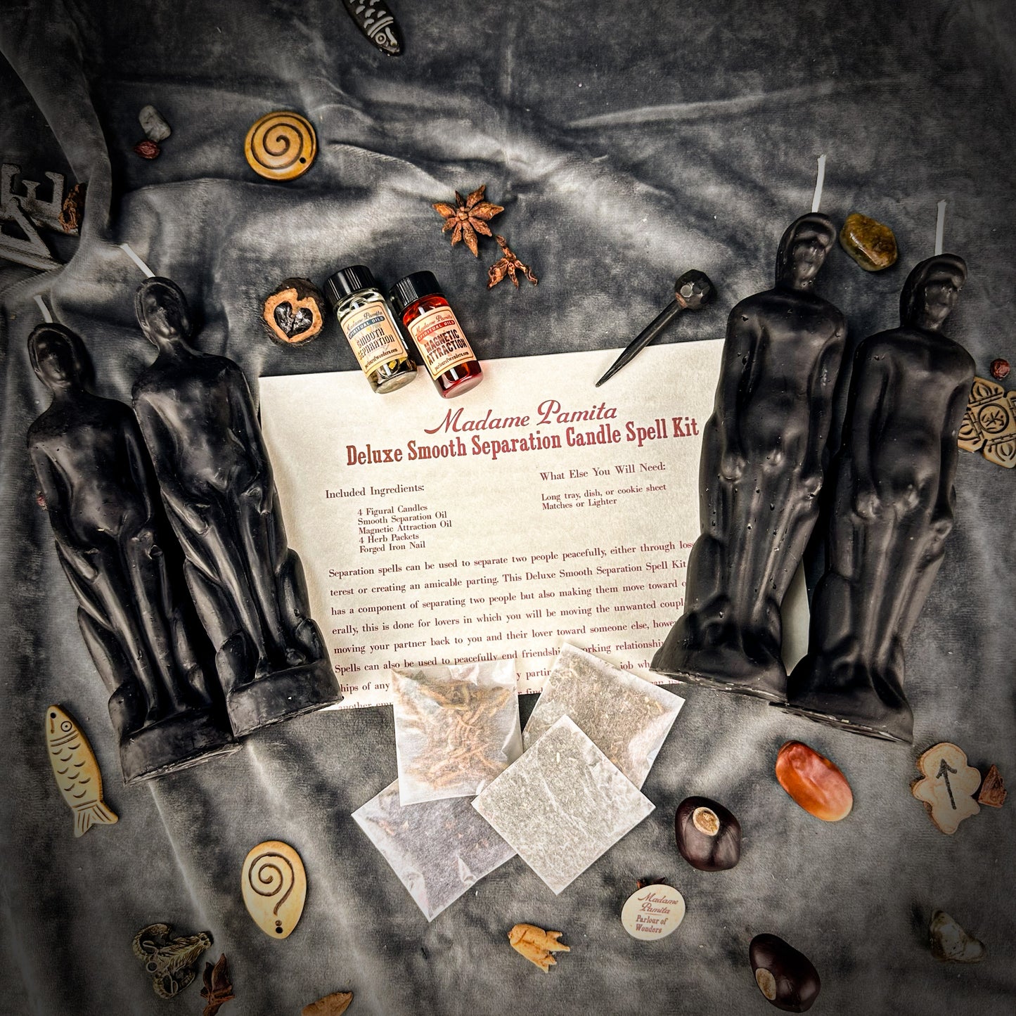 Deluxe Smooth Separation Candle Spell Kit - Human/Male