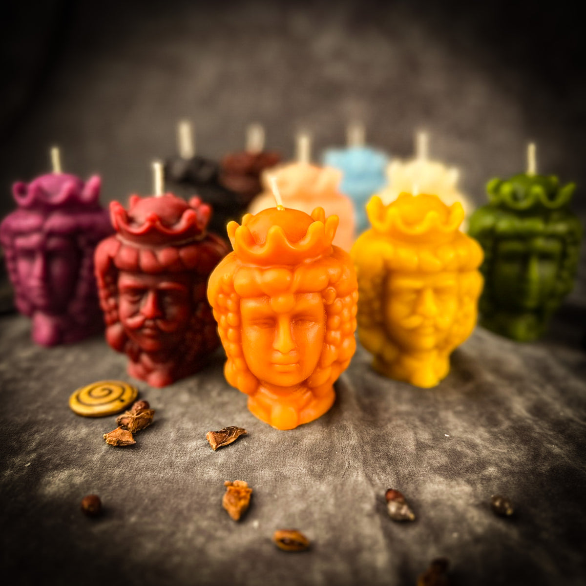 Beeswax Divine Duality King & Queen Spell Candle | Divine Masculine and Feminine Magic