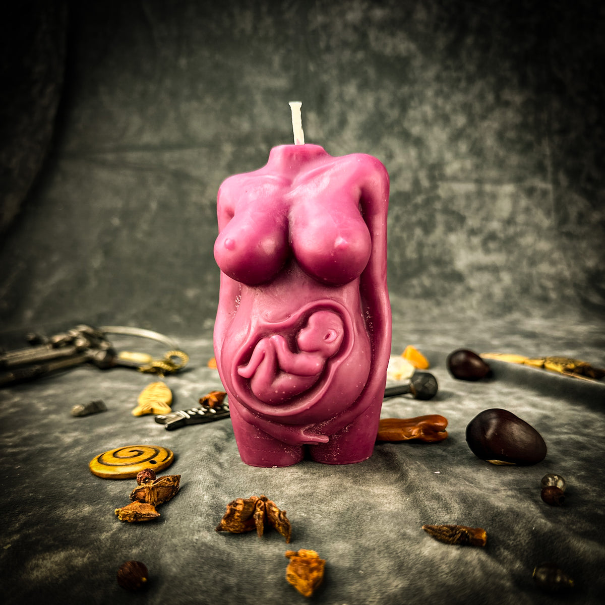 Divine Mother Pregnancy Beeswax Candle Spell Kit | Fertility, Pregnancy Blessing & Motherhood Magic