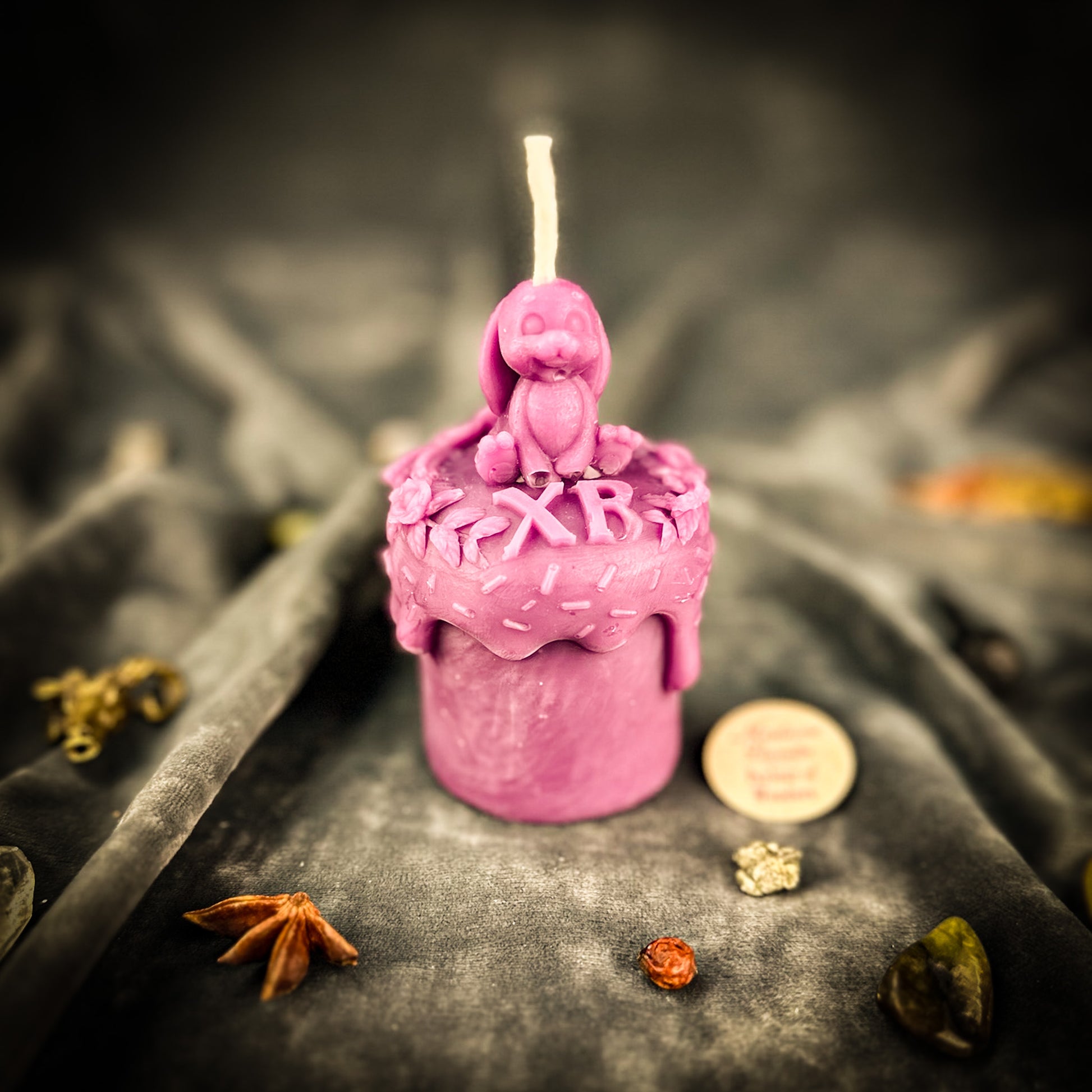 Purple Beeswax Easter Rabbit Paska Candle Spell Kit - Abundance, Fertility & Spring Renewal