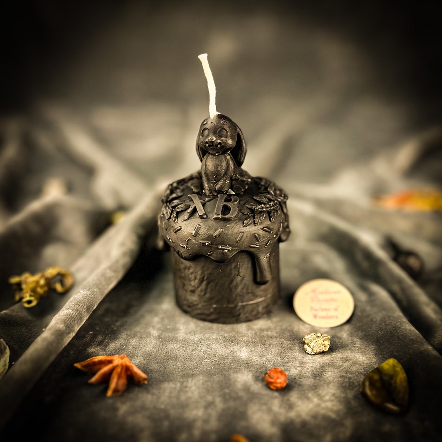 Black Beeswax Easter Rabbit Paska Candle Spell Kit