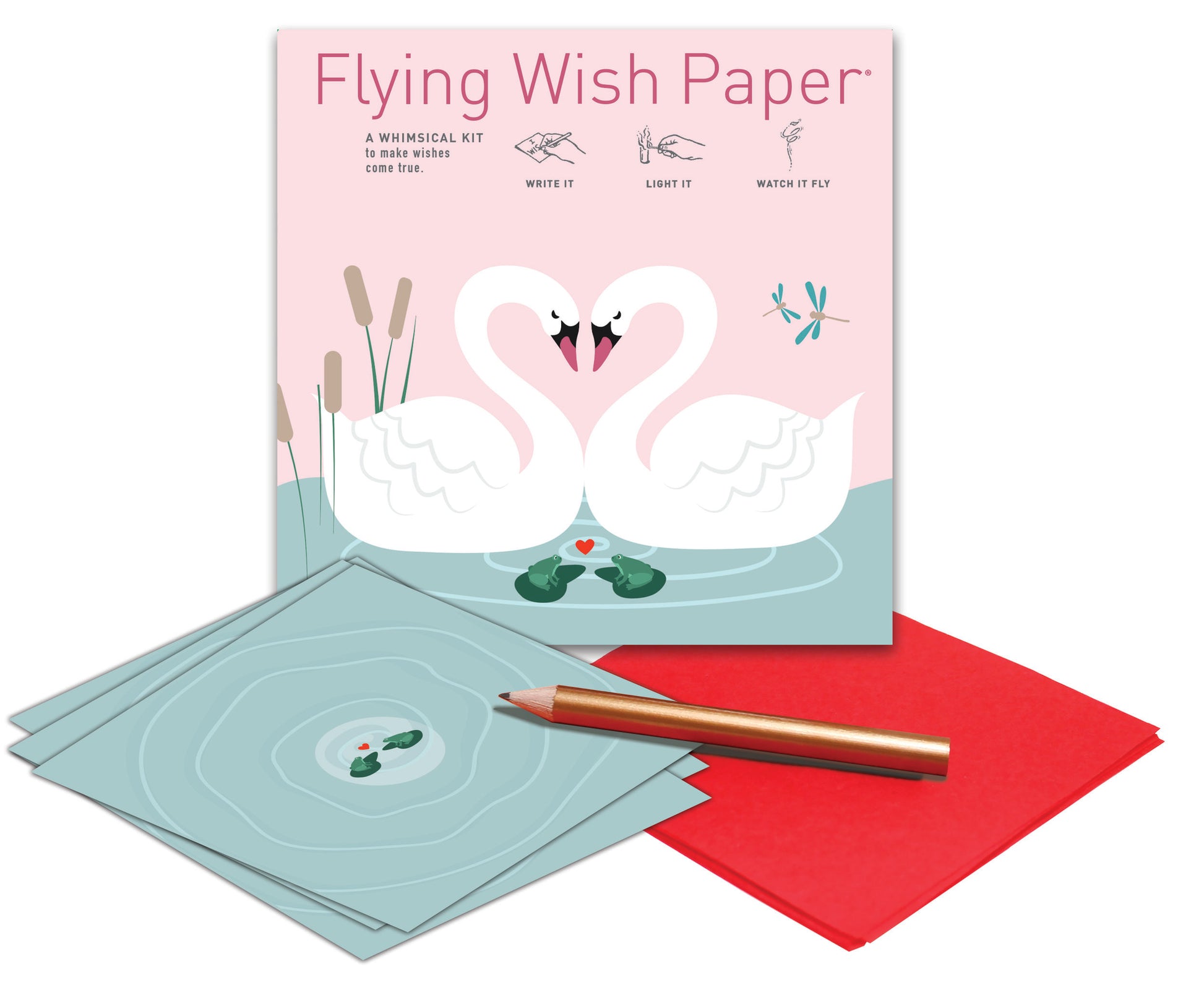 Flying Wish Paper Swan Lake Love Kit