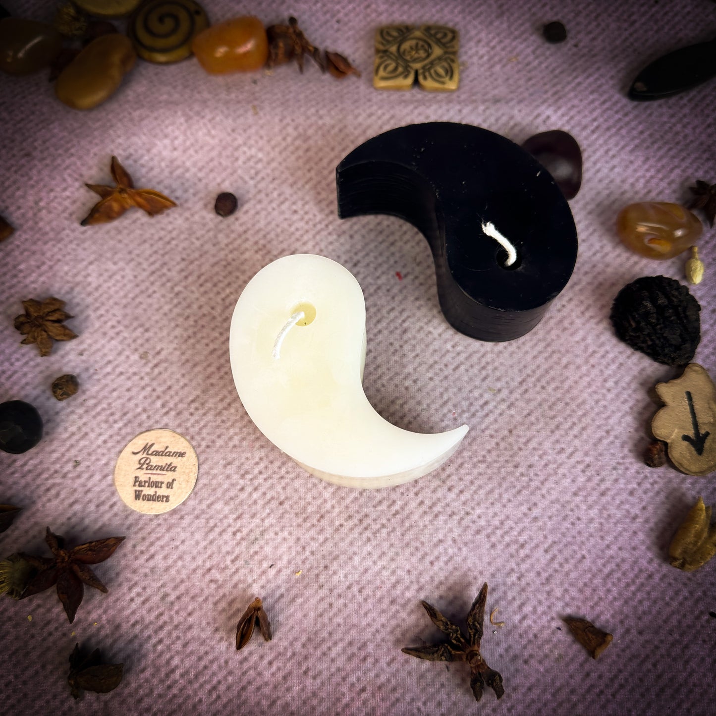 Coven Exclusive: Beeswax Yin-Yang Spell Candle