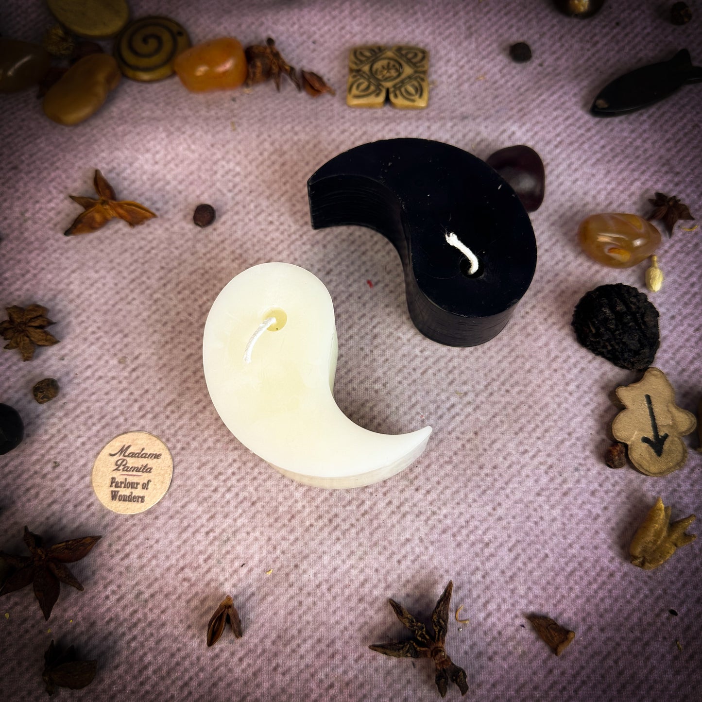 Coven Exclusive: Beeswax Yin-Yang Spell Candle