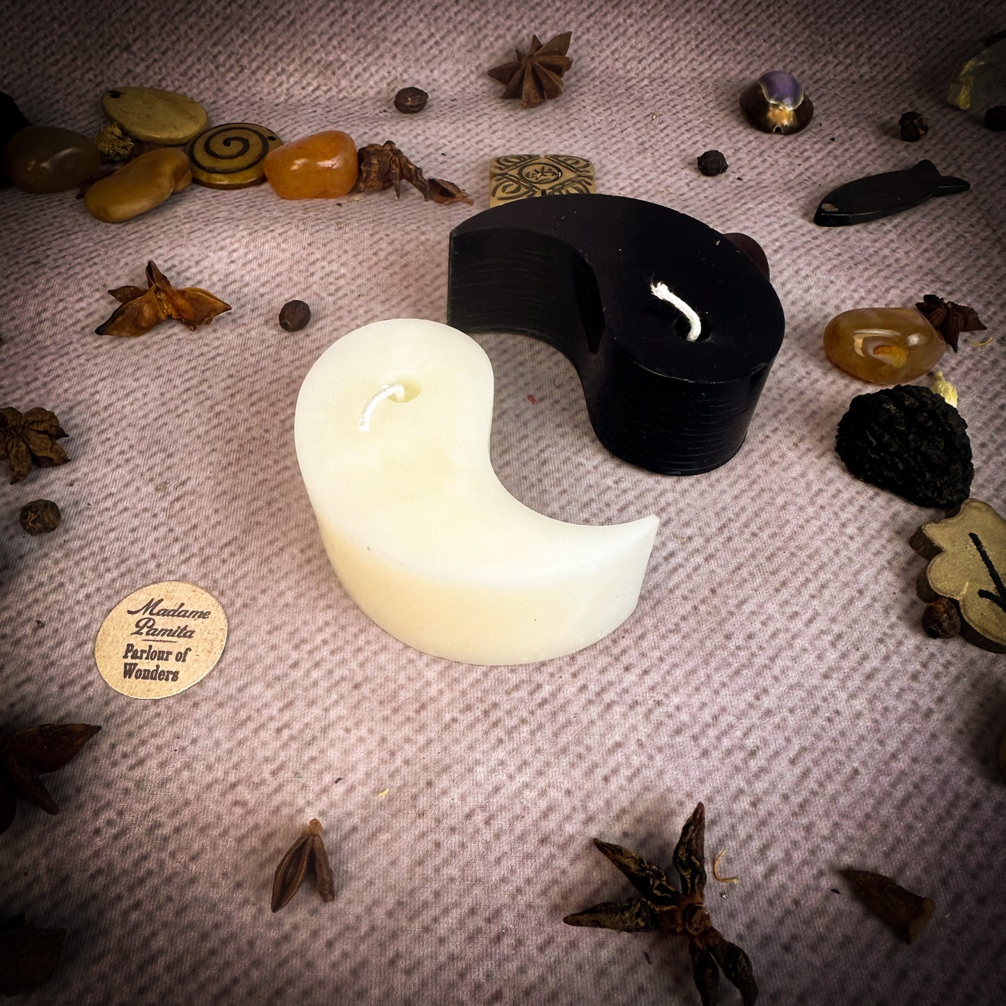 Coven Exclusive: Beeswax Yin-Yang Spell Candle