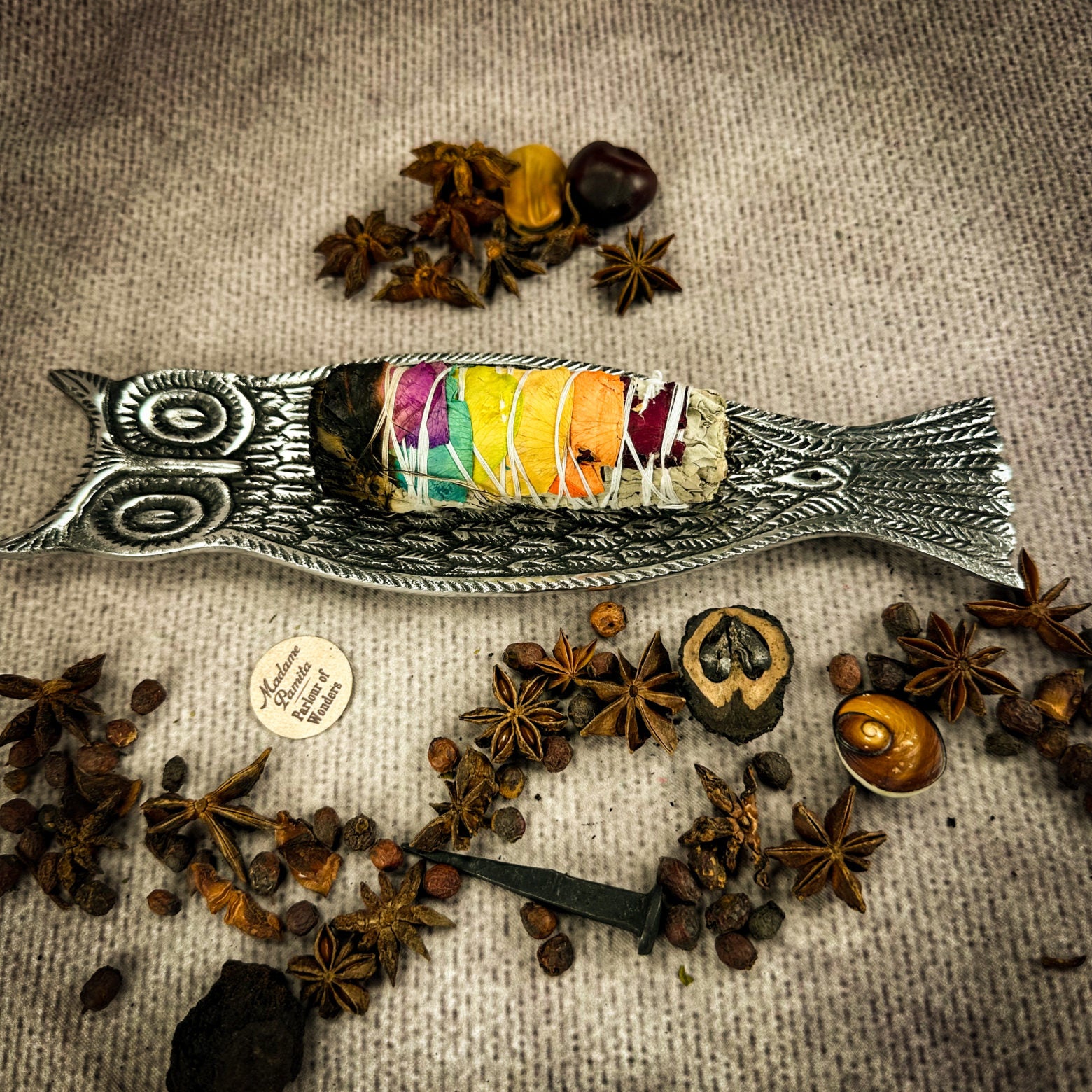 Wise Owl Incense Burner Tray