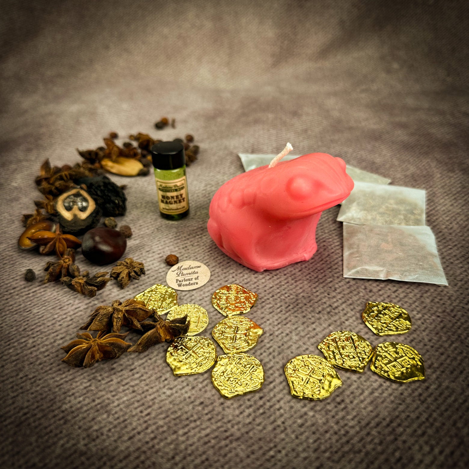 Lucky Money Frog Candle Spell Kit