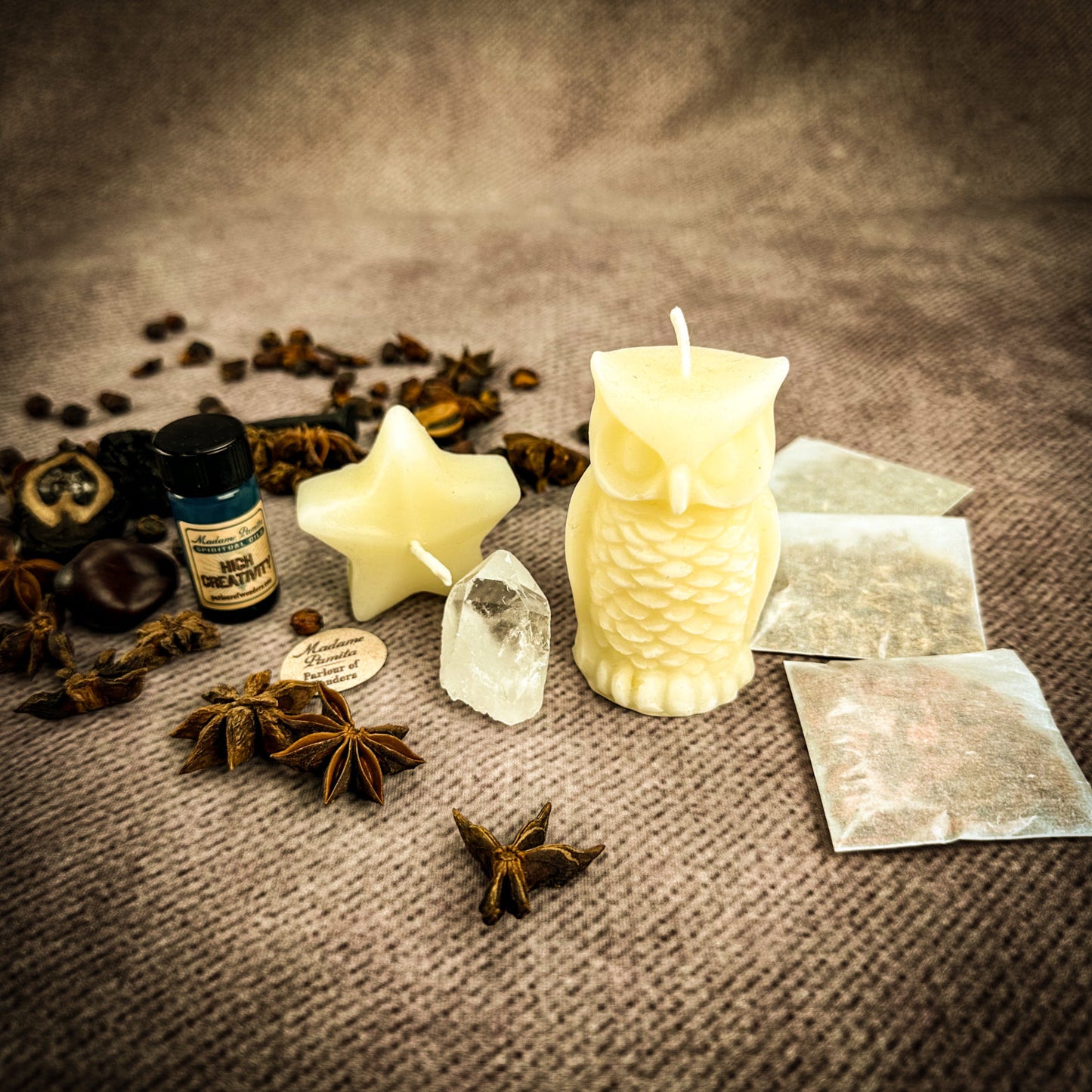 Wise Owl Wishing Star Candle Spell Kit