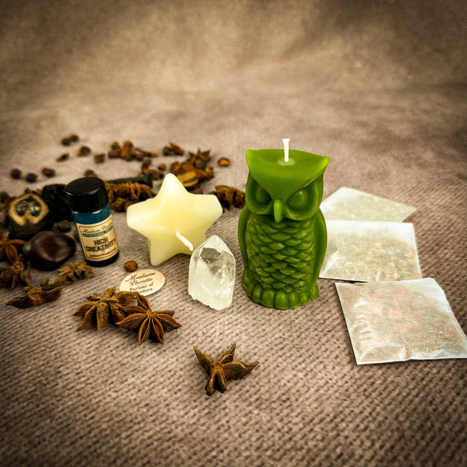 Wise Owl Wishing Star Candle Spell Kit