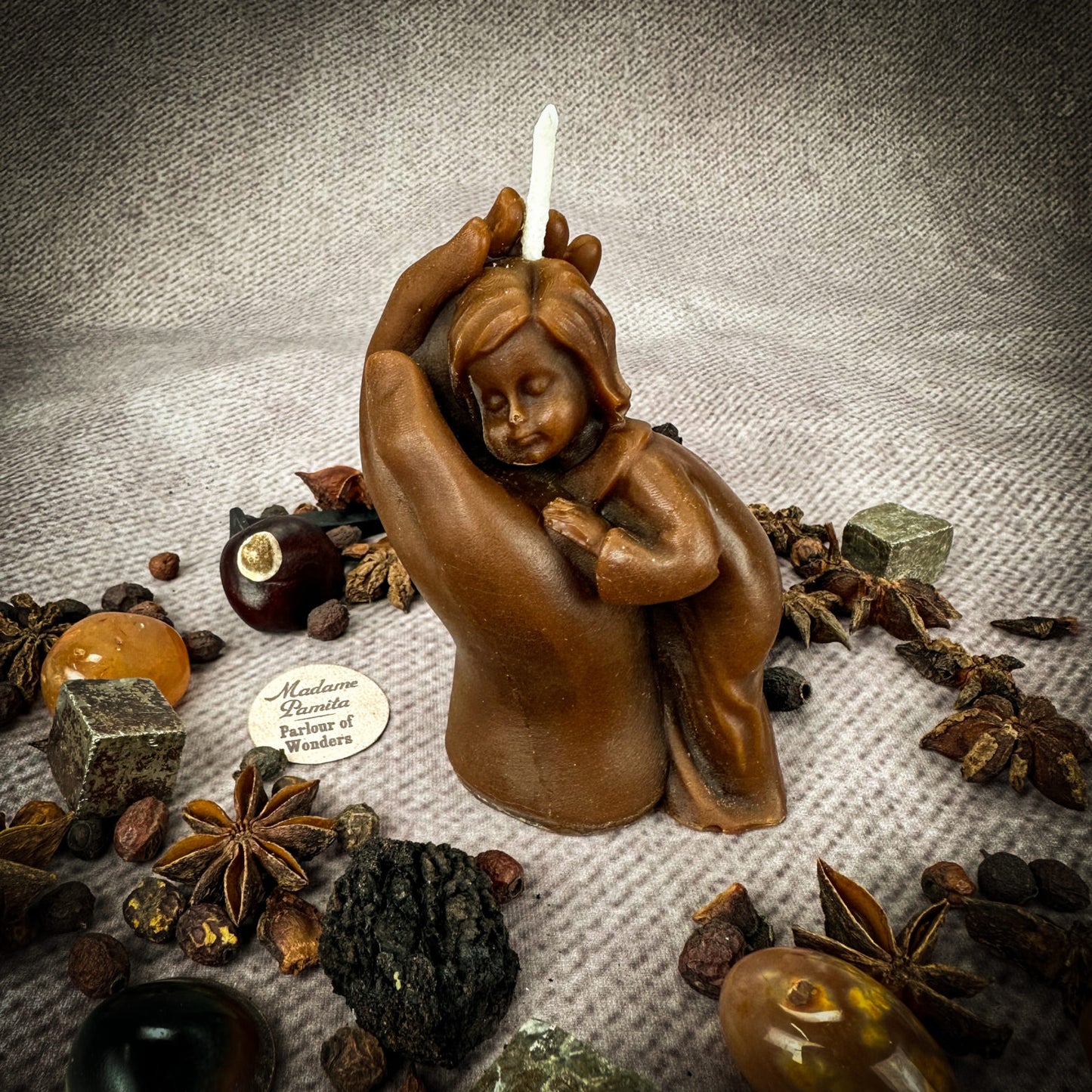 Beeswax Mother and Child Spell Candle