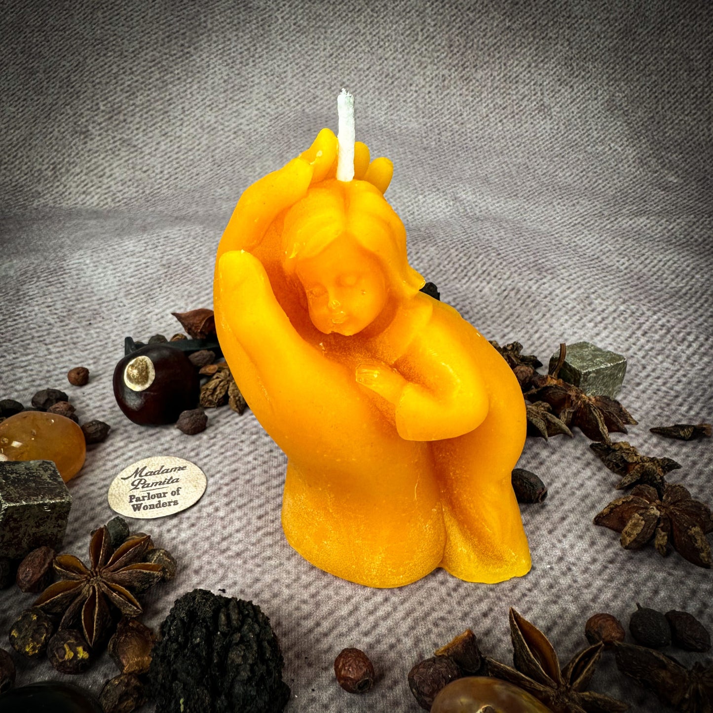 Beeswax Mother and Child Spell Candle