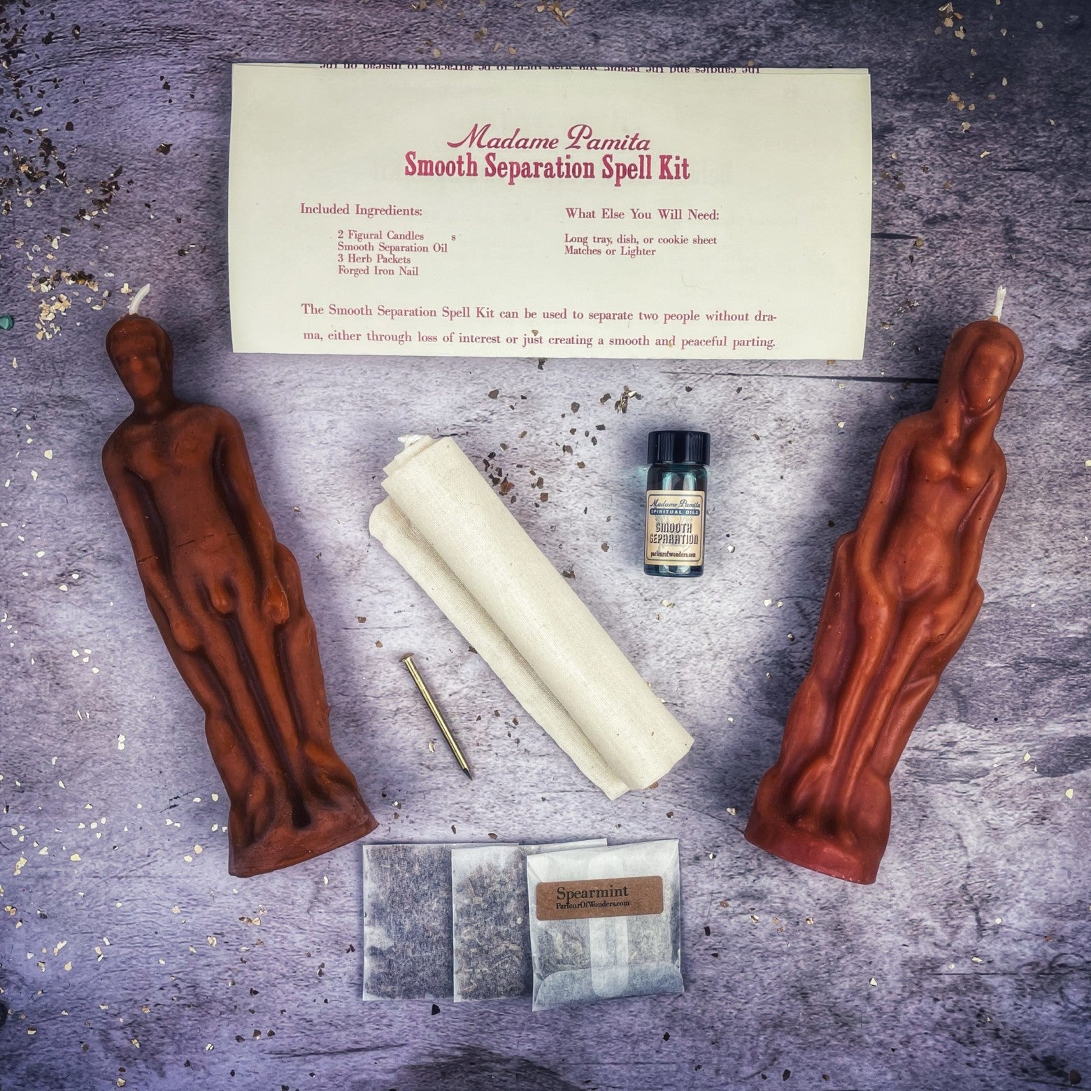 Smooth Separation Candle Spell Kit - Female/Male