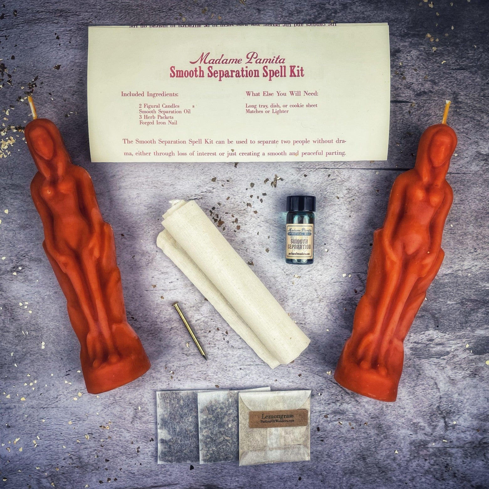 Smooth Separation Candle Spell Kit - Female/Female