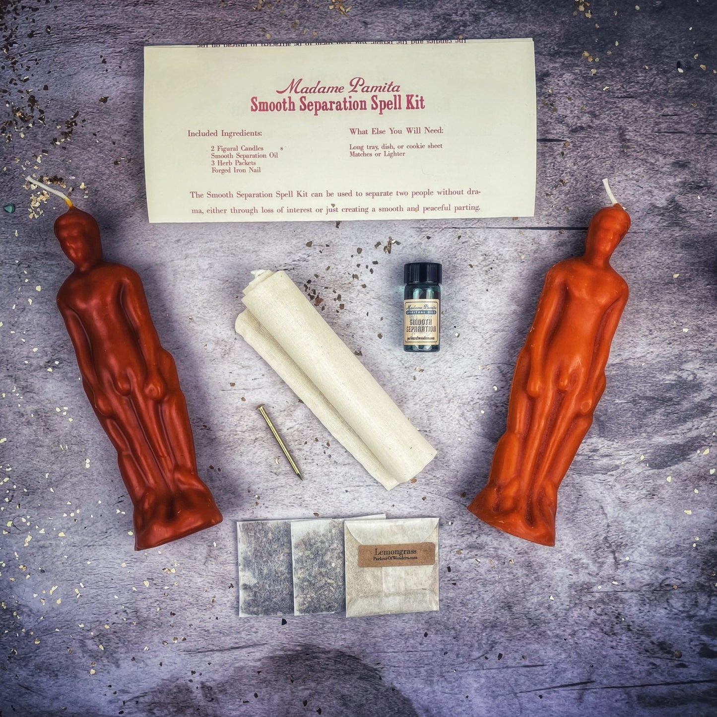 Smooth Separation Candle Spell Kit - Male/Male