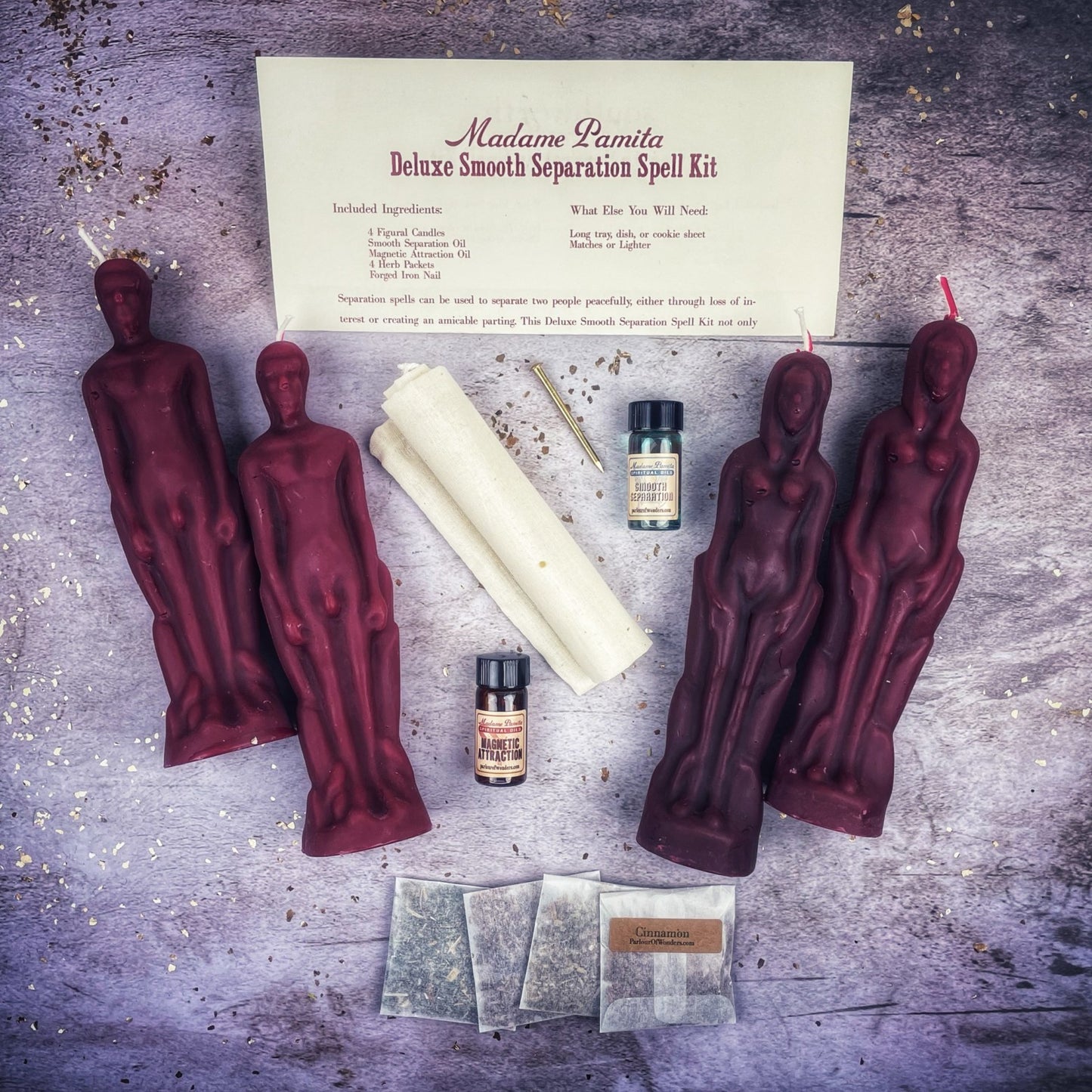 Deluxe Smooth Separation Candle Spell Kit - Female/Male