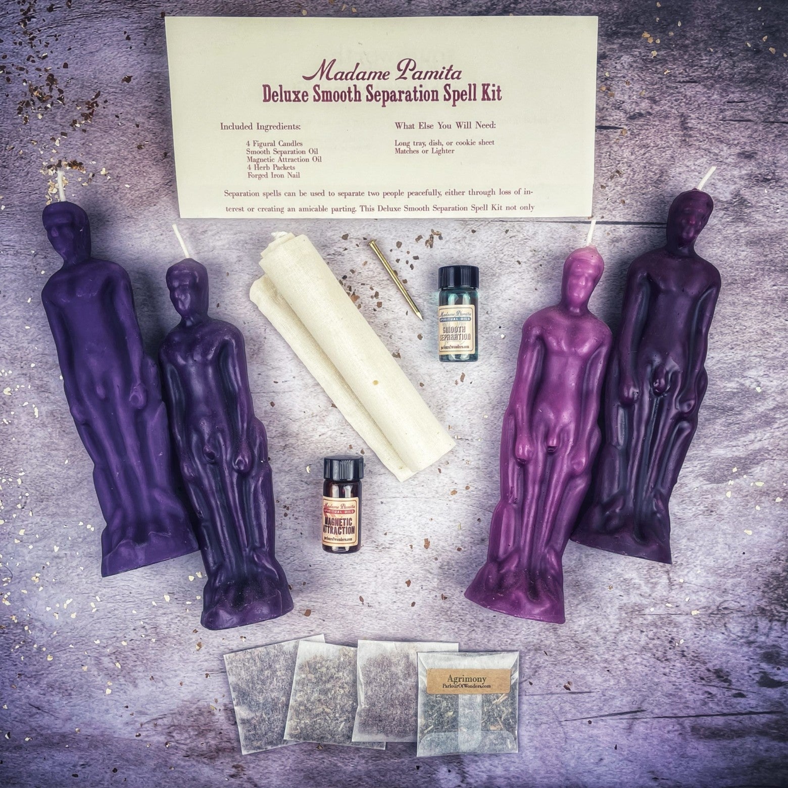 Deluxe Smooth Separation Candle Spell Kit - Male/Male