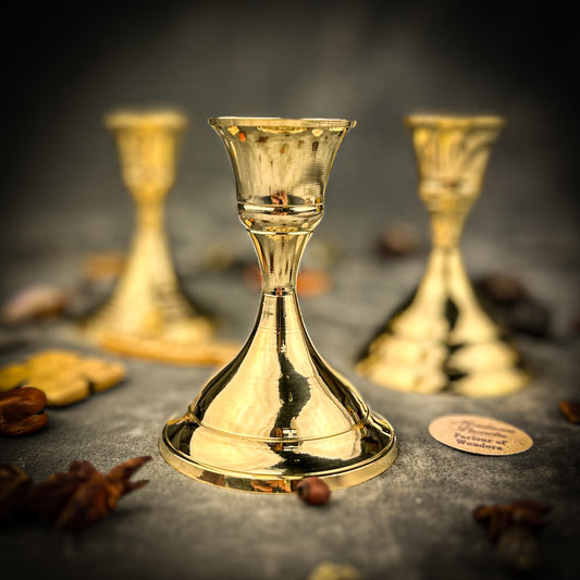 Solid Brass Taper Holder - Premium Candle Holder for Spell Work