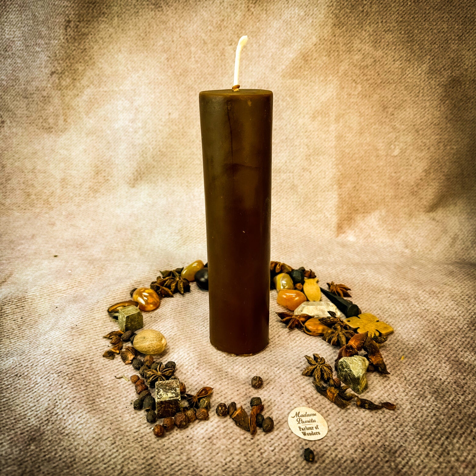 Brown Vigil Candle Refill Pull Out