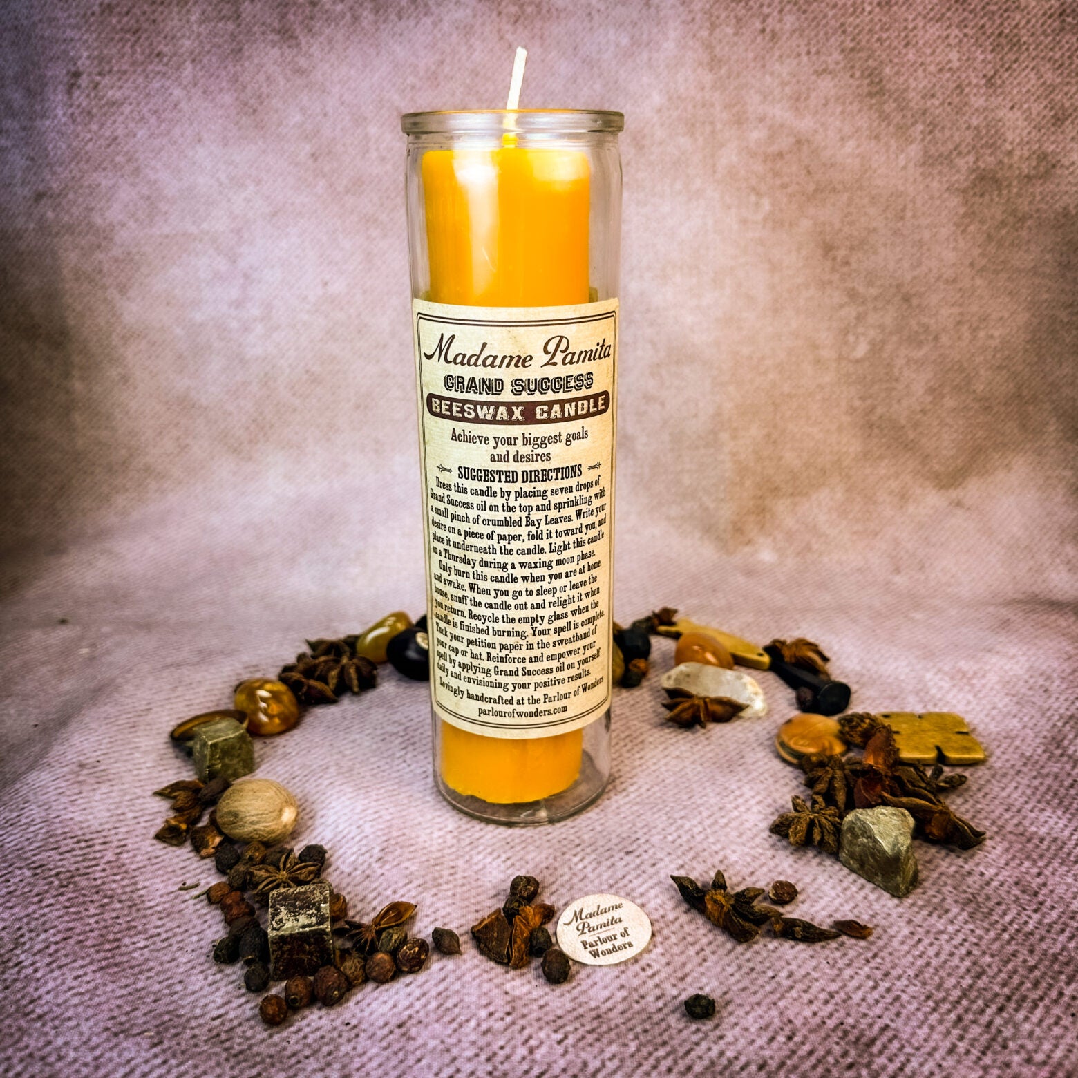 Madame Pamita Grand Success Beeswax Vigil Candle