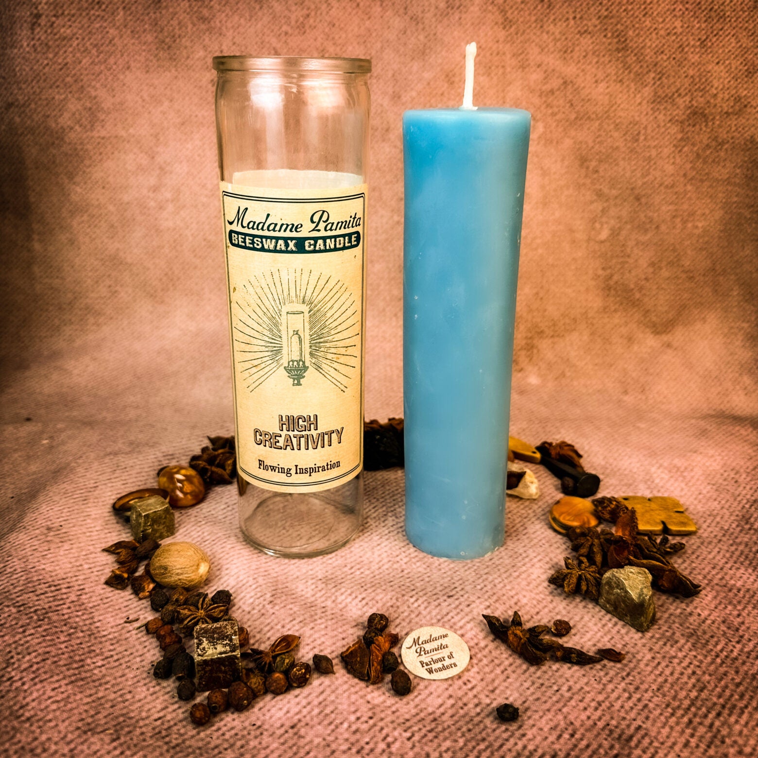 Madame Pamita High Creativity Beeswax Vigil Candle