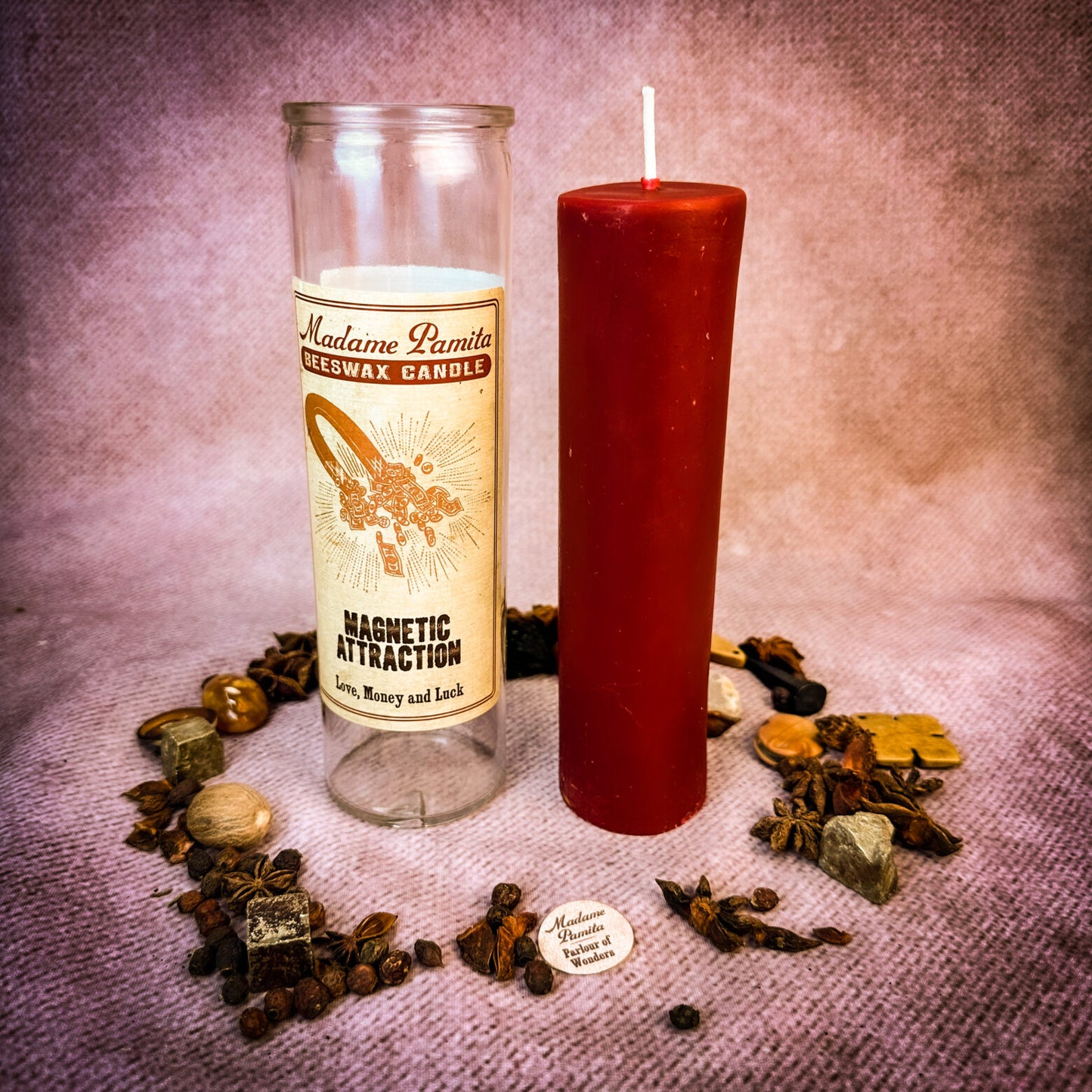 Madame Pamita Magnetic Attraction Beeswax Vigil Candle
