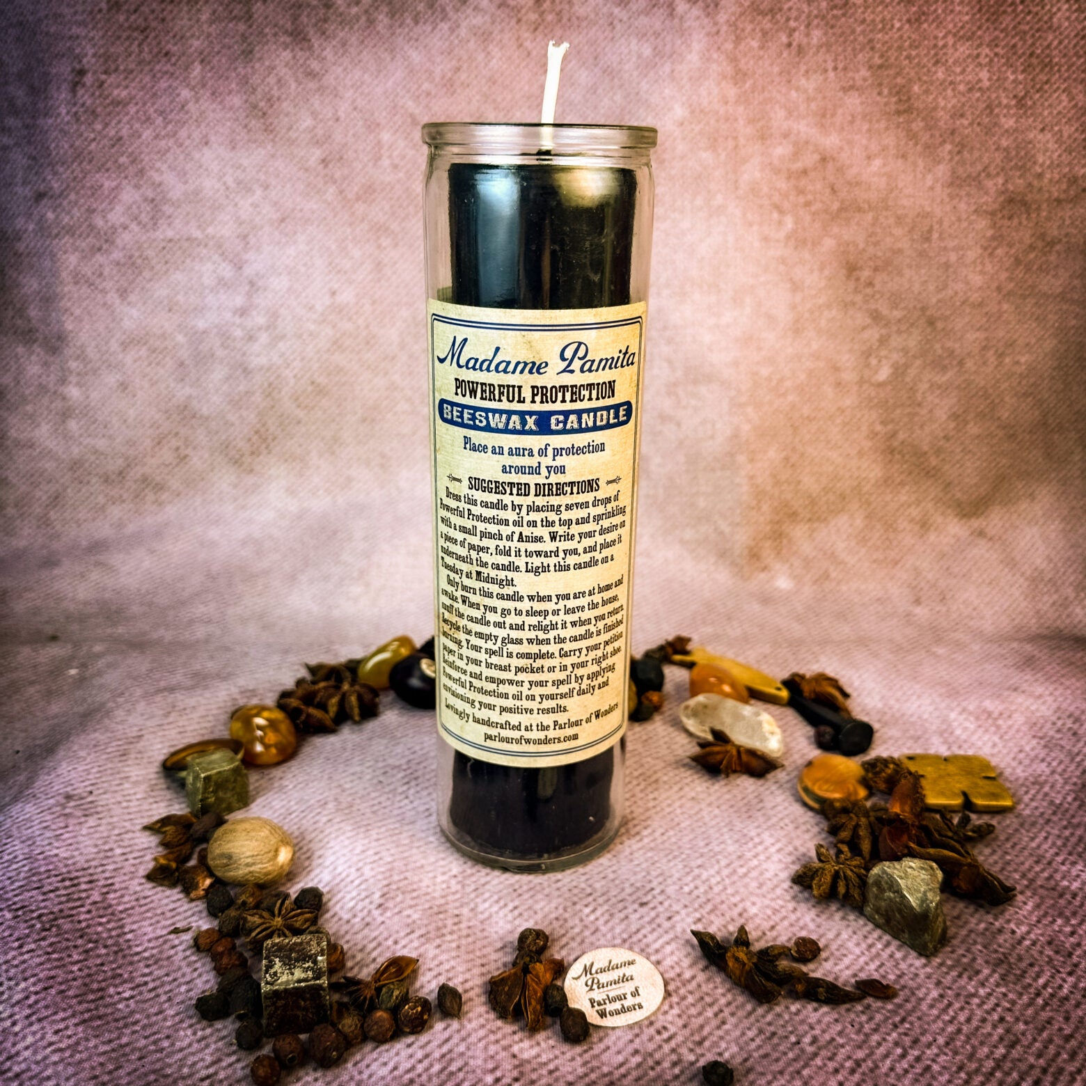 Madame Pamita Powerful Protection Beeswax Vigil Candle