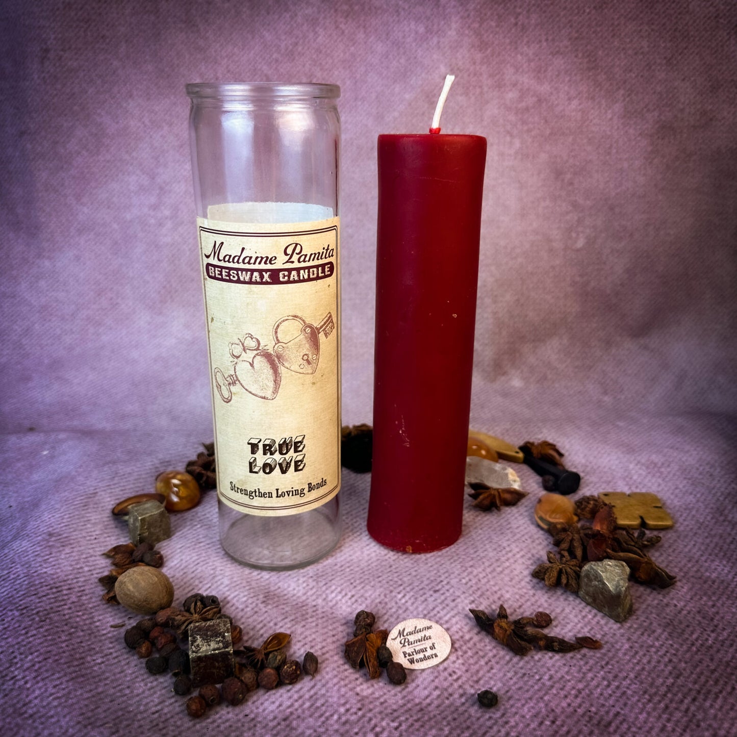 Madame Pamita True Love Beeswax Vigil Candle