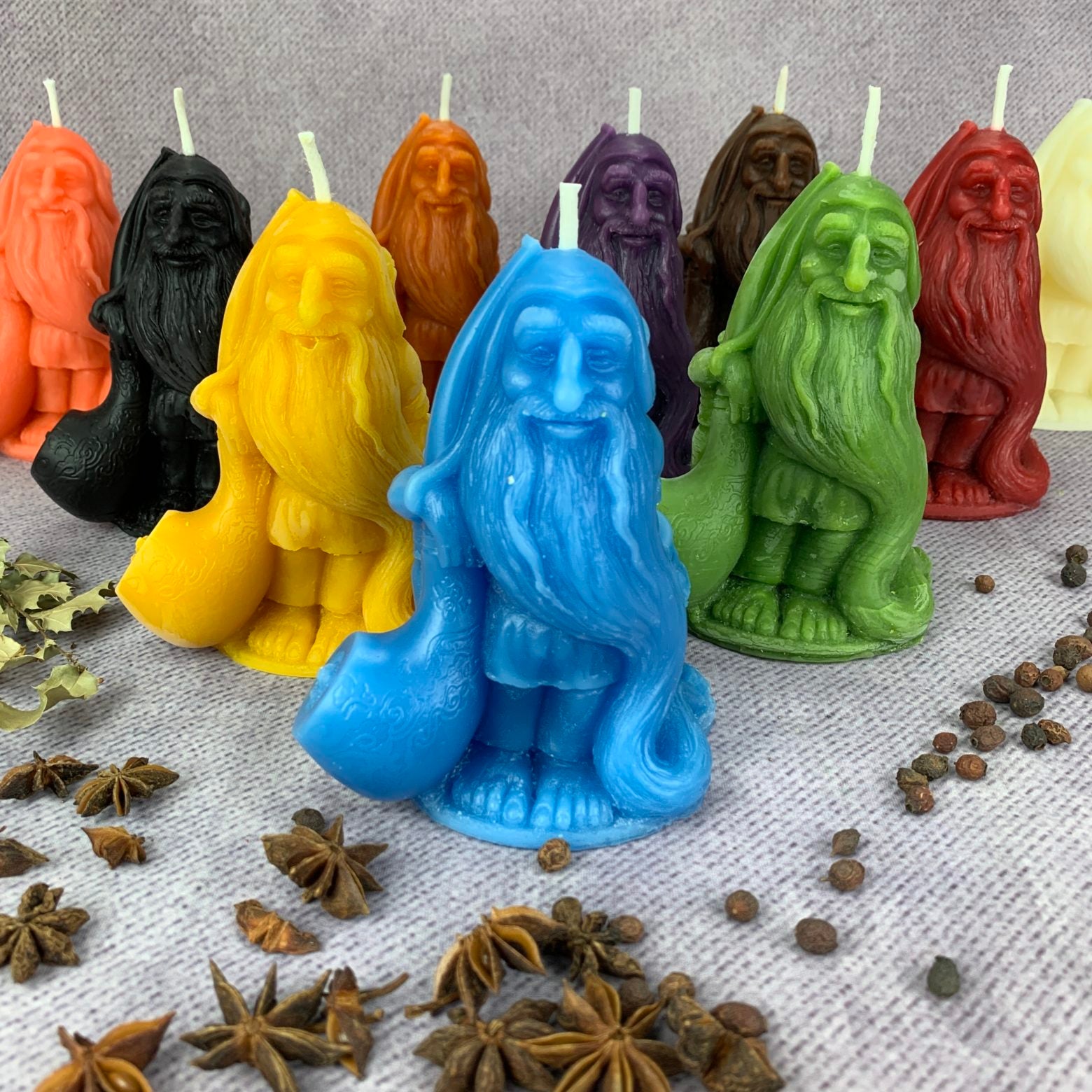 Beeswax Domovyk House Gnome Candle