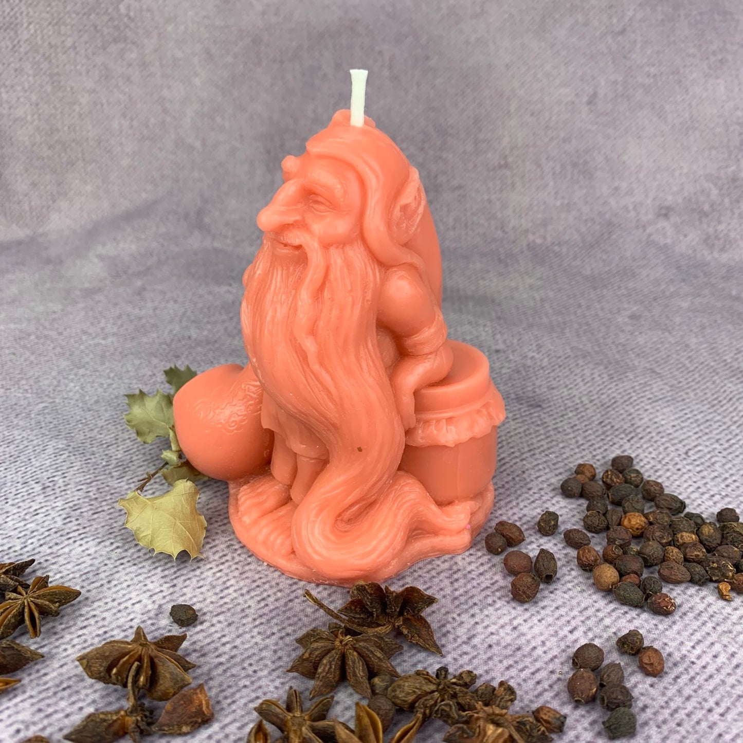 Beeswax Domovyk House Gnome Candle
