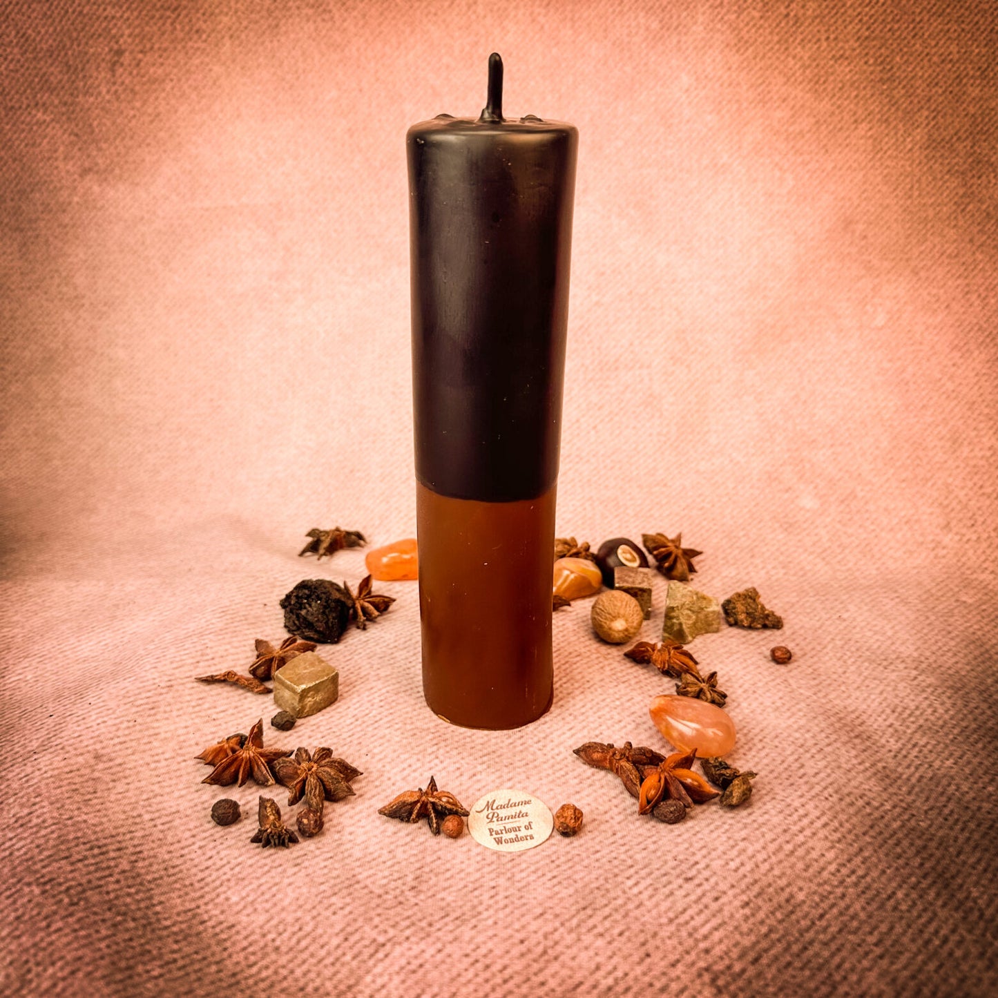 Brown Beeswax Reversing Vigil Candle and Vigil Refill