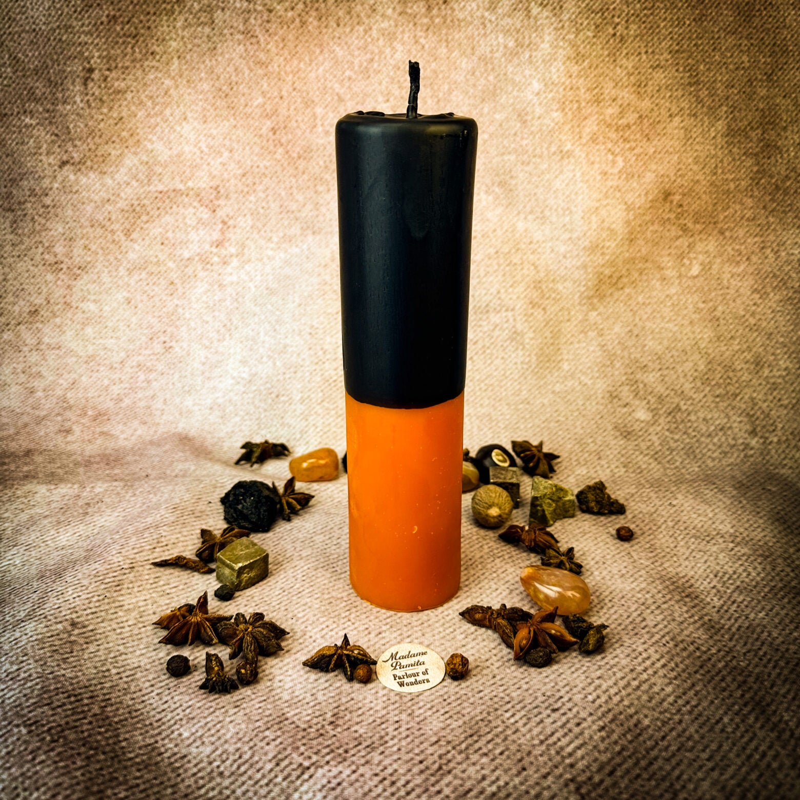 Orange Beeswax Reversing Vigil Candle and Vigil Refill