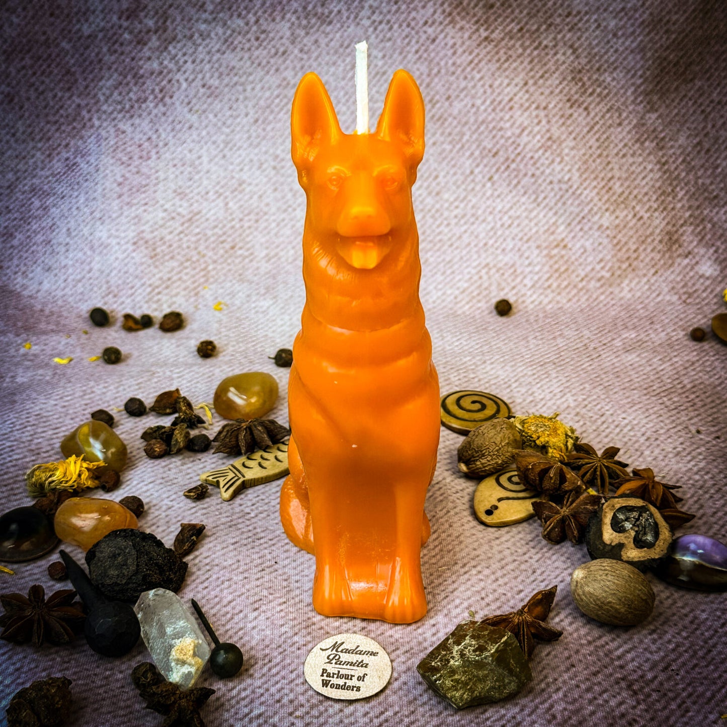 Beeswax Faithful Dog Candle